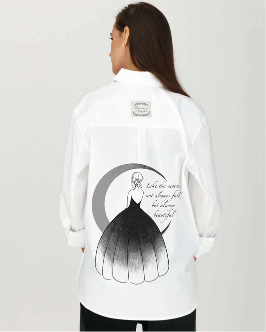 Cămașă print "Beauty of the MOON"