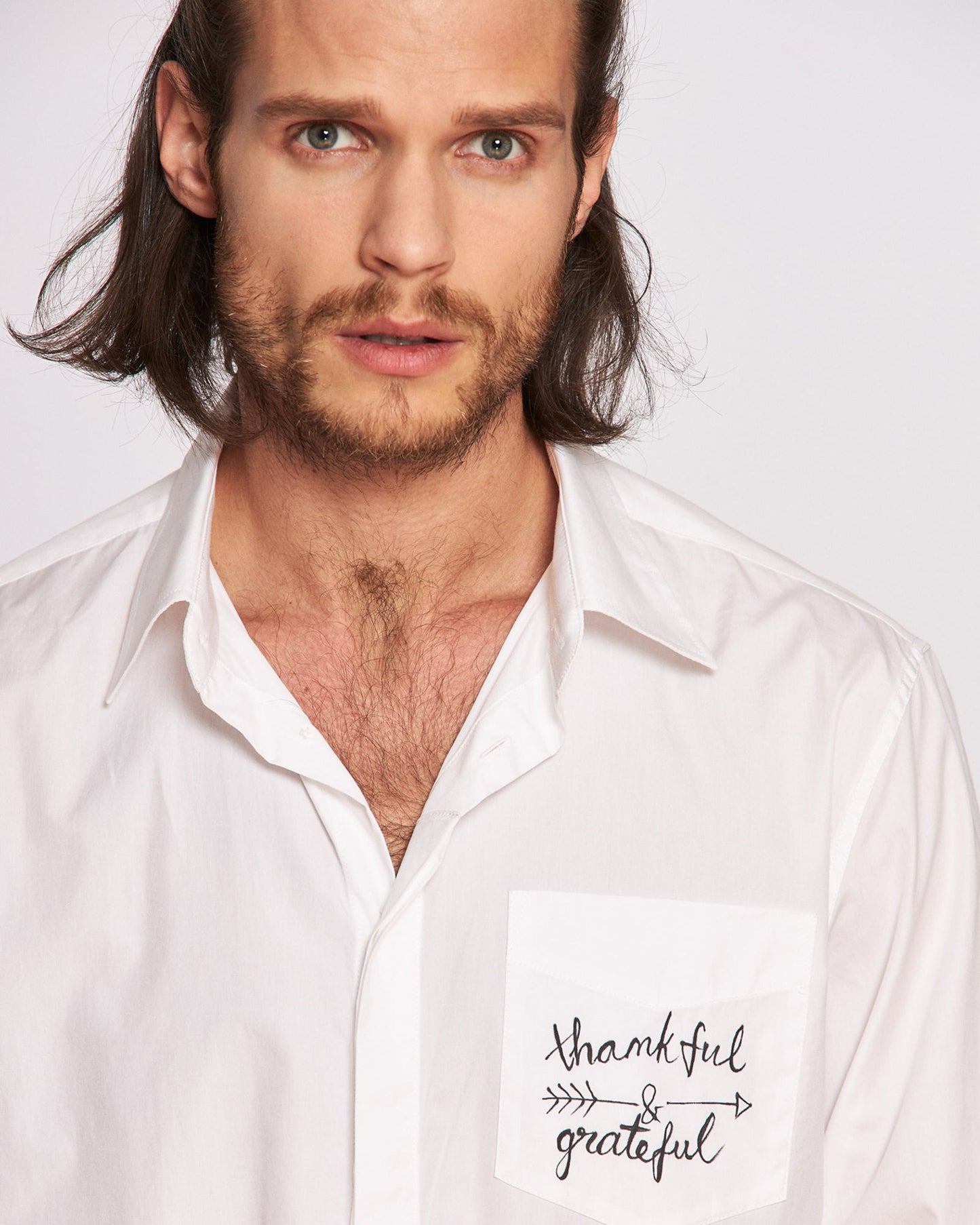 Gratitude Hand Painted Men's Shirt