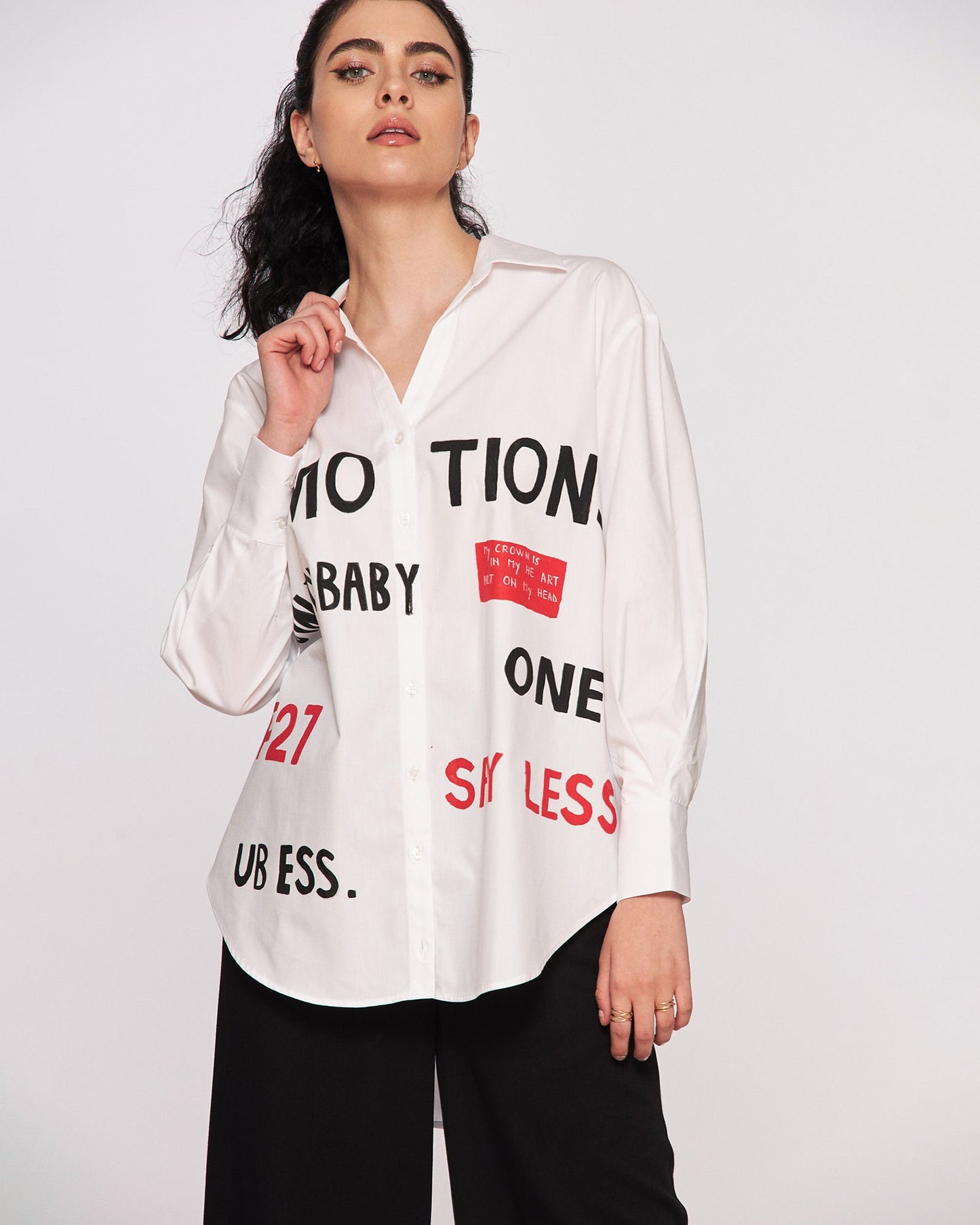 "Emotions" hand painted women's shirt