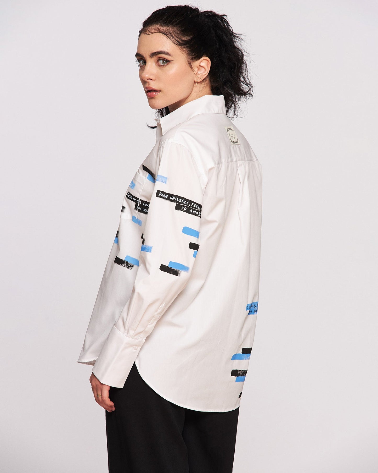 Cămașă damă pictată manual "Life is Ecstasy"