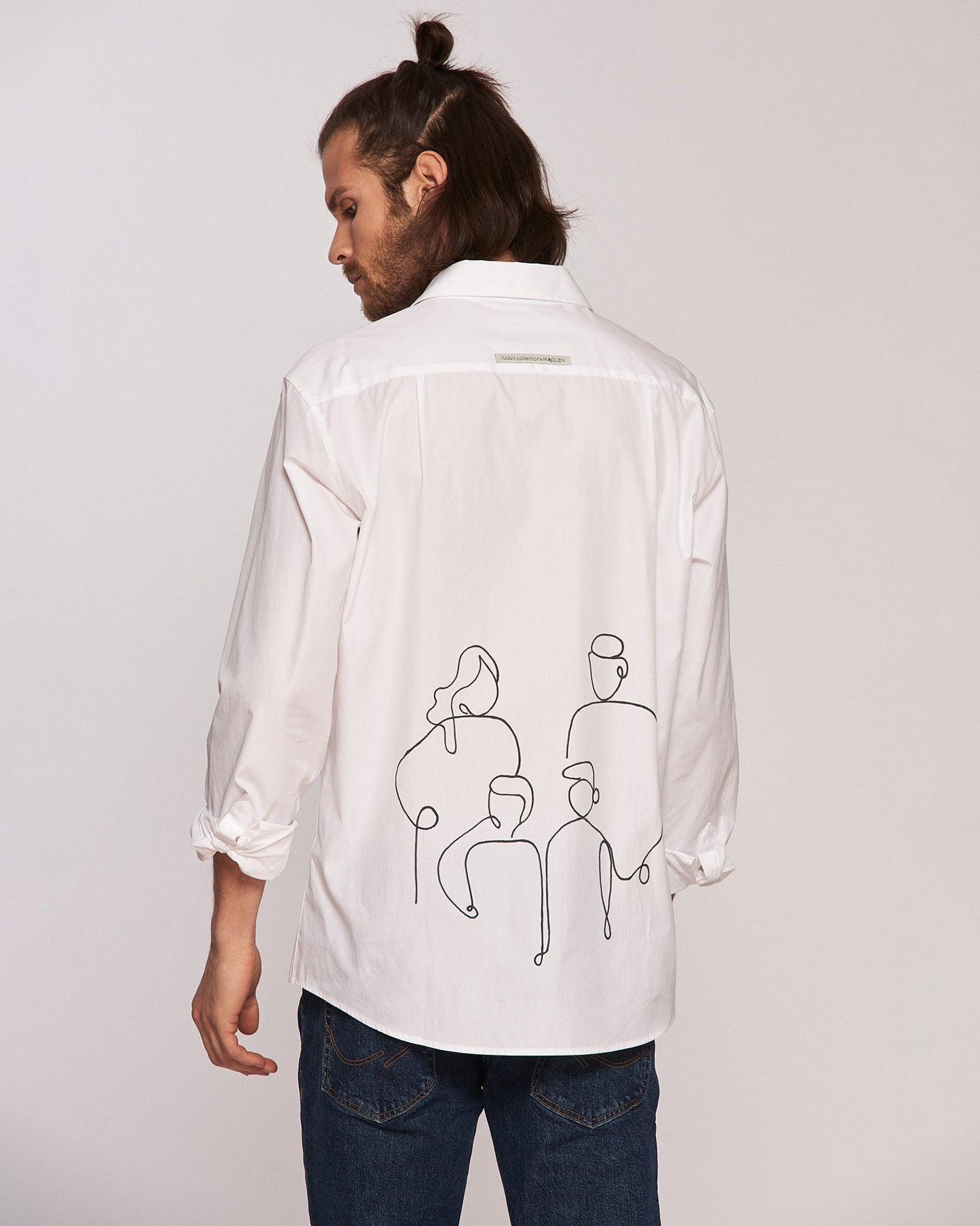 Cămașa bărbați pictată manual ’’Family’’