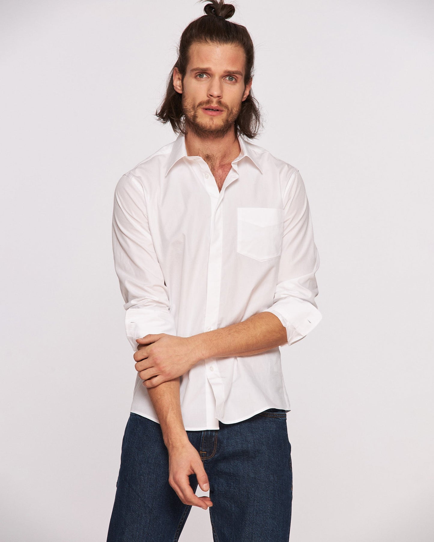 "Fearless" hand painted men's shirt