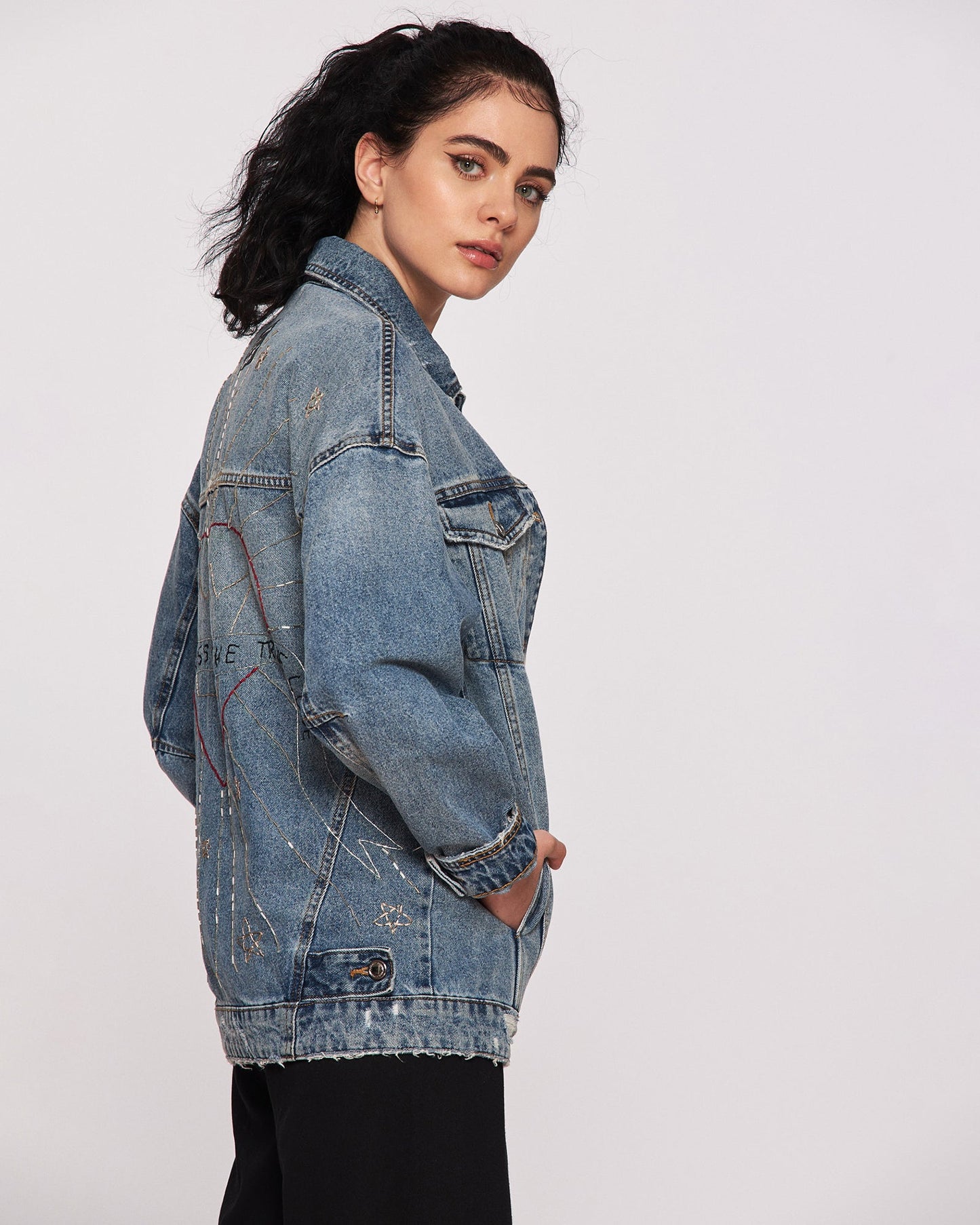 "True Love" Denim Jacket