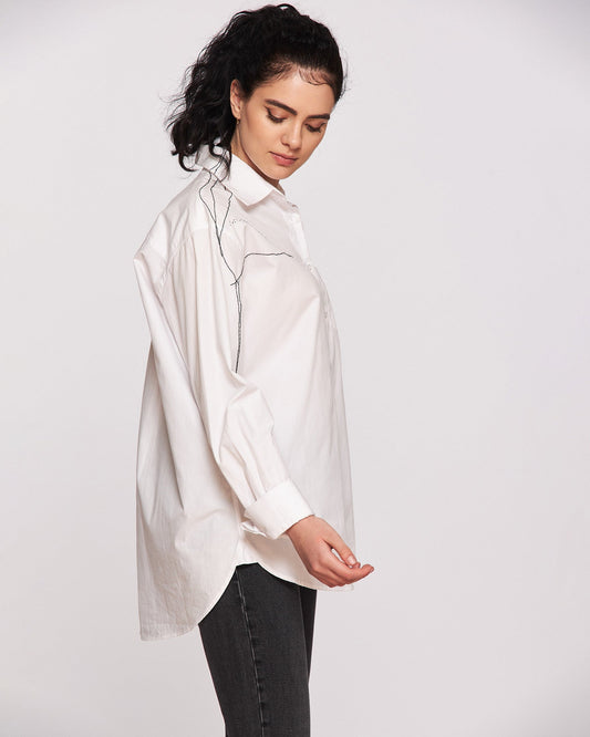 Cămașă damă brodată manual ’’Art Lines’’