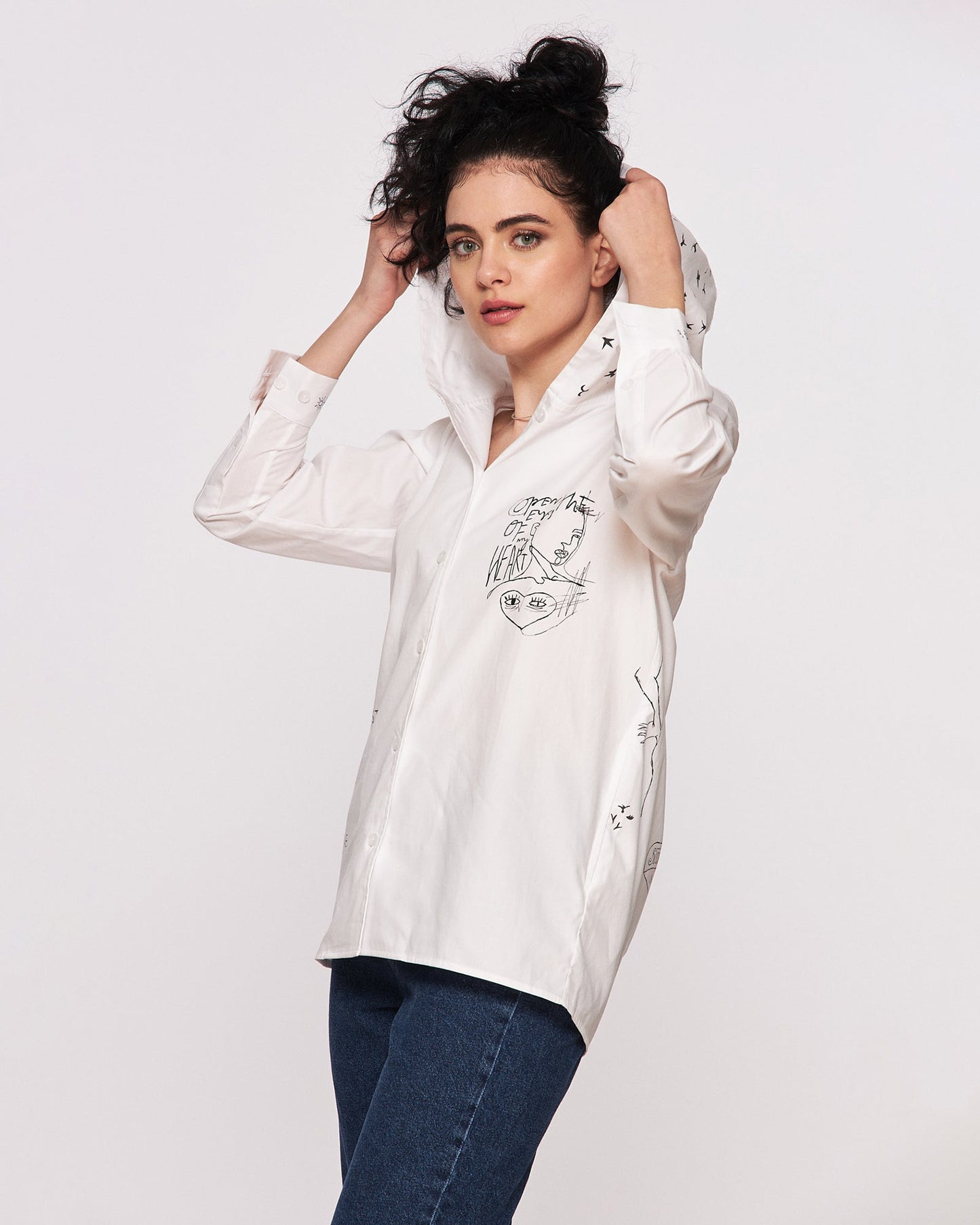 Cămașă damă cu glugă "C'est la vie!"