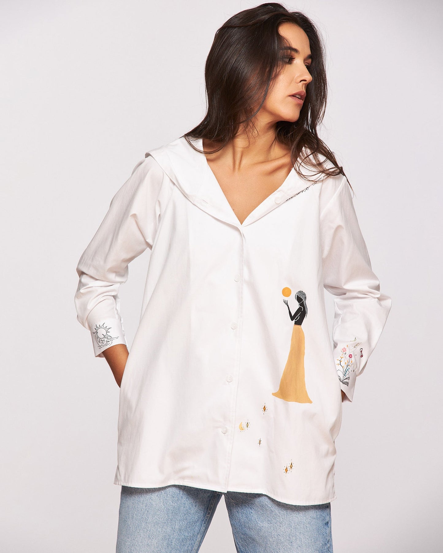 Unique hooded shirt "The fortune teller"