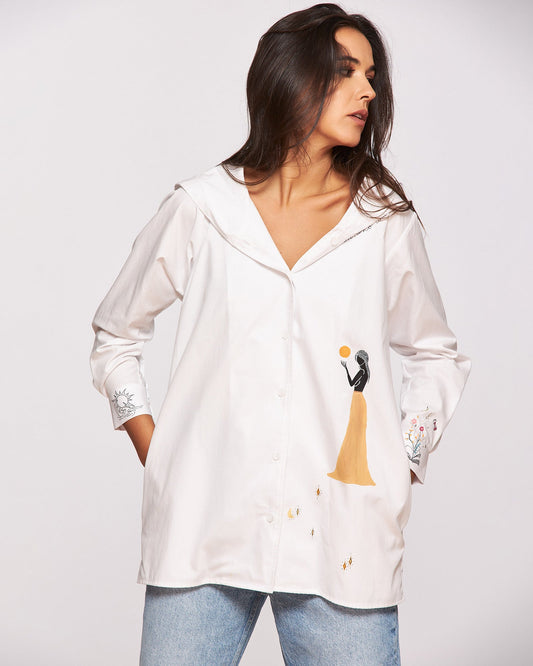 Unique hooded shirt "The fortune teller"