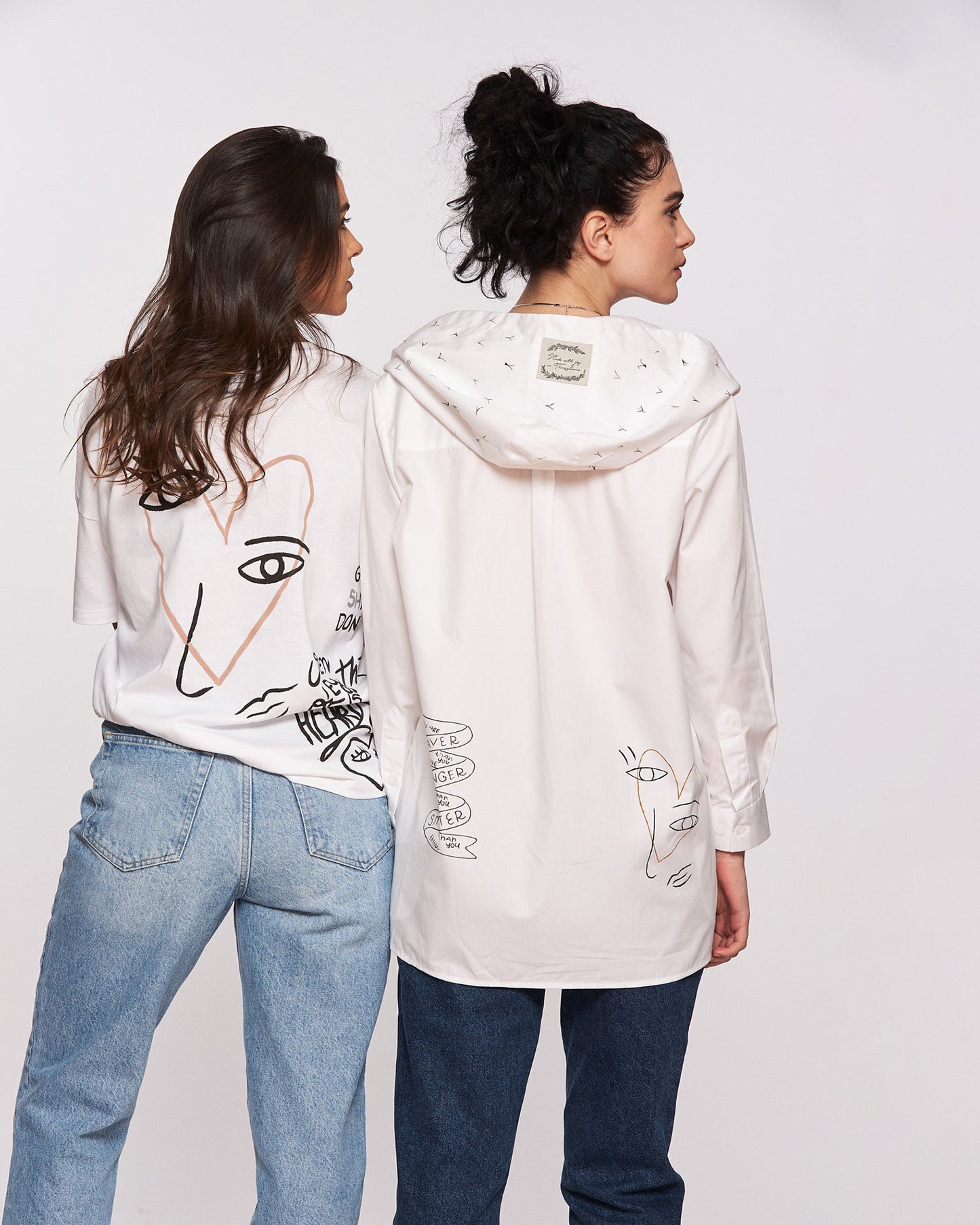 Cămașă damă cu glugă "C'est la vie!"