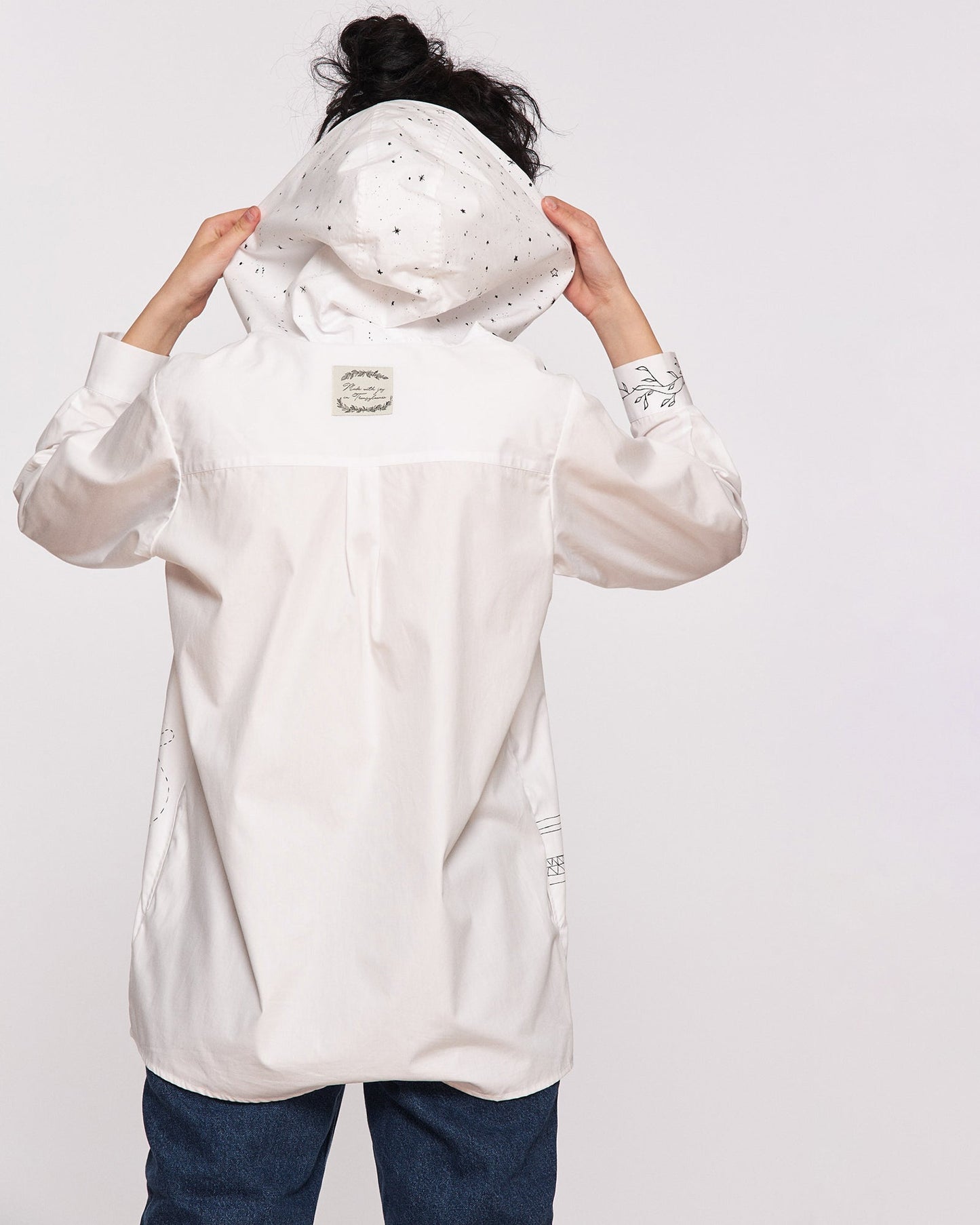 Cămașă damă cu glugă "Fly me to New York"