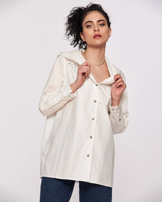 Women's "Stars" Hooded Shirt