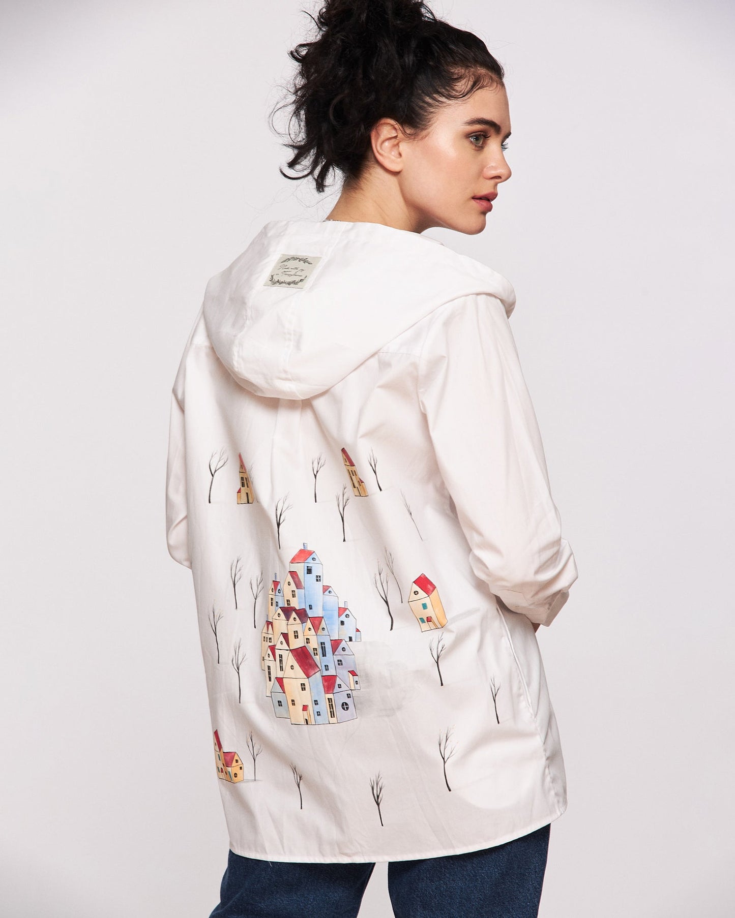 Women's hooded shirt "Pittoresque houses"