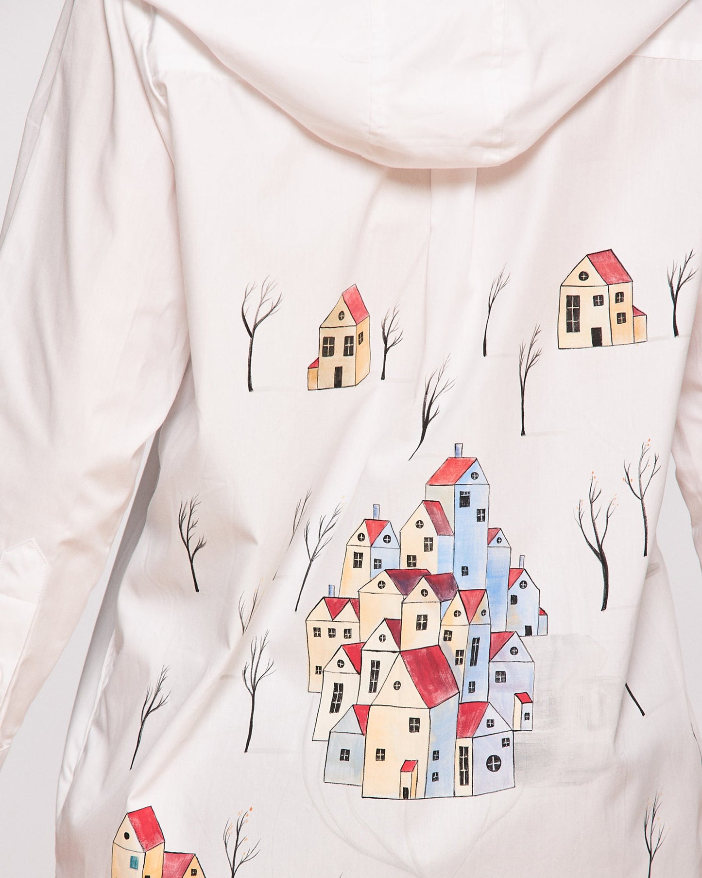 Women's hooded shirt "Pittoresque houses"
