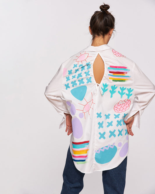 Women's open back shirt "Joy"