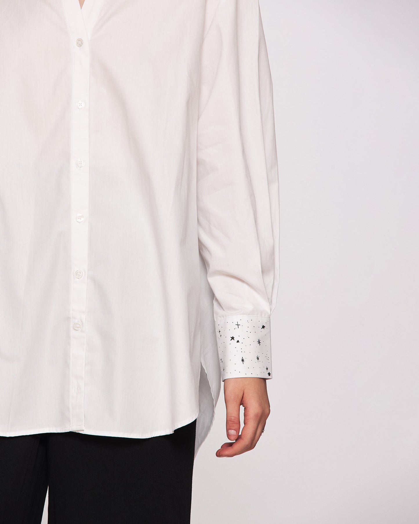 Women's open back shirt "Rise and shine"