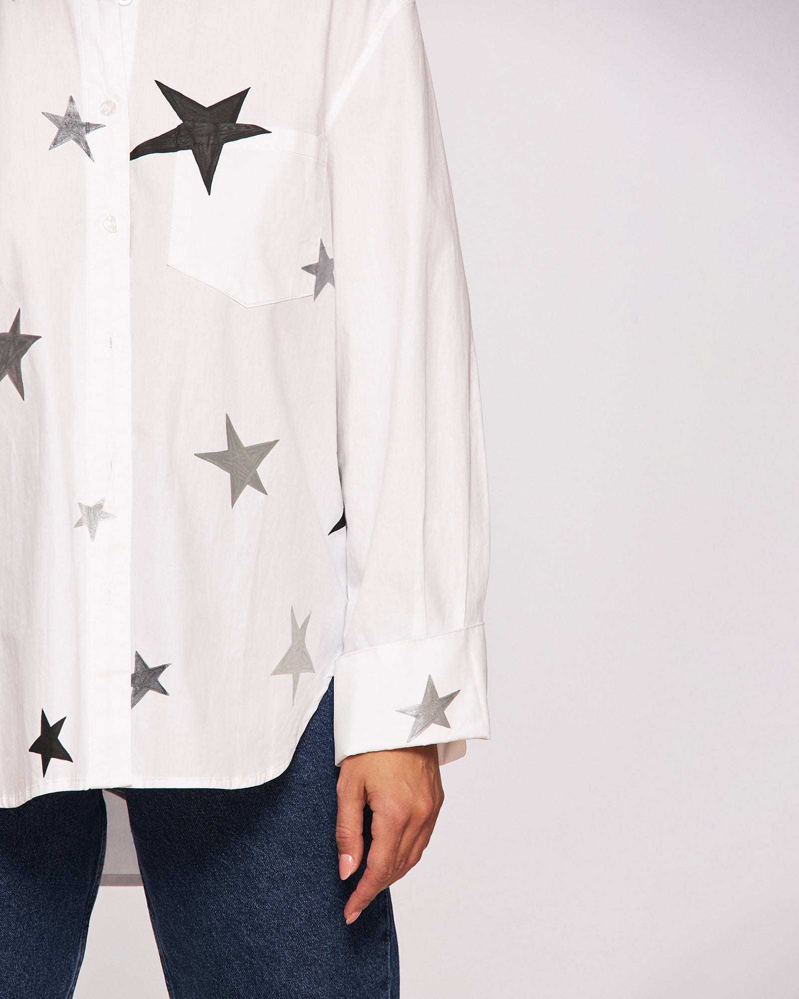 "It's written in the stars" hand painted shirt