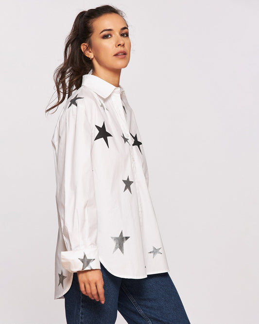 "It's written in the stars" hand painted shirt
