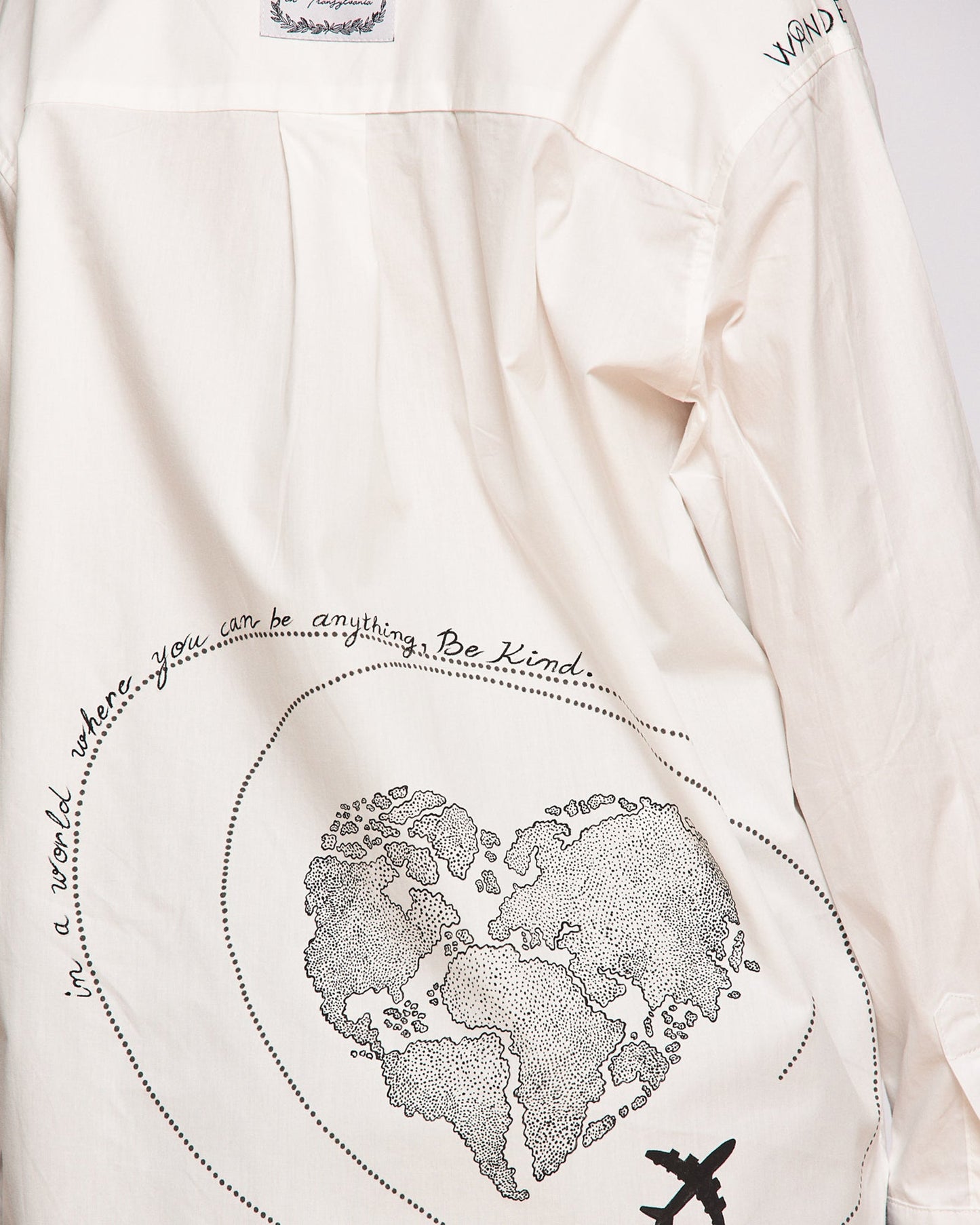 Oversized women's shirt "Fly me to Paris"