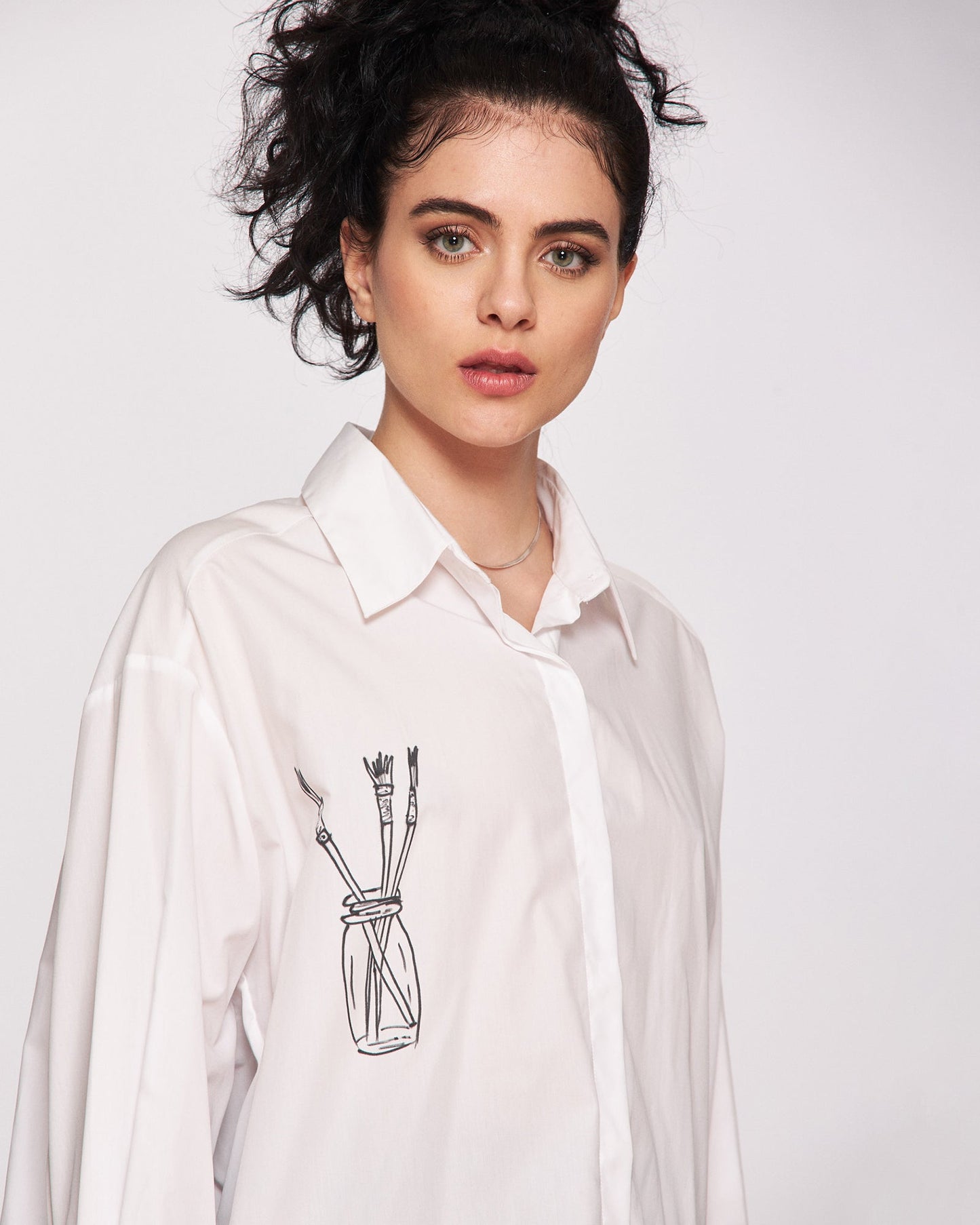 "The artist" hand-painted lady's shirt