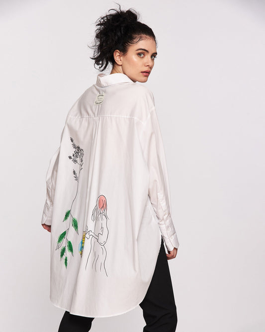 "The artist" hand-painted lady's shirt