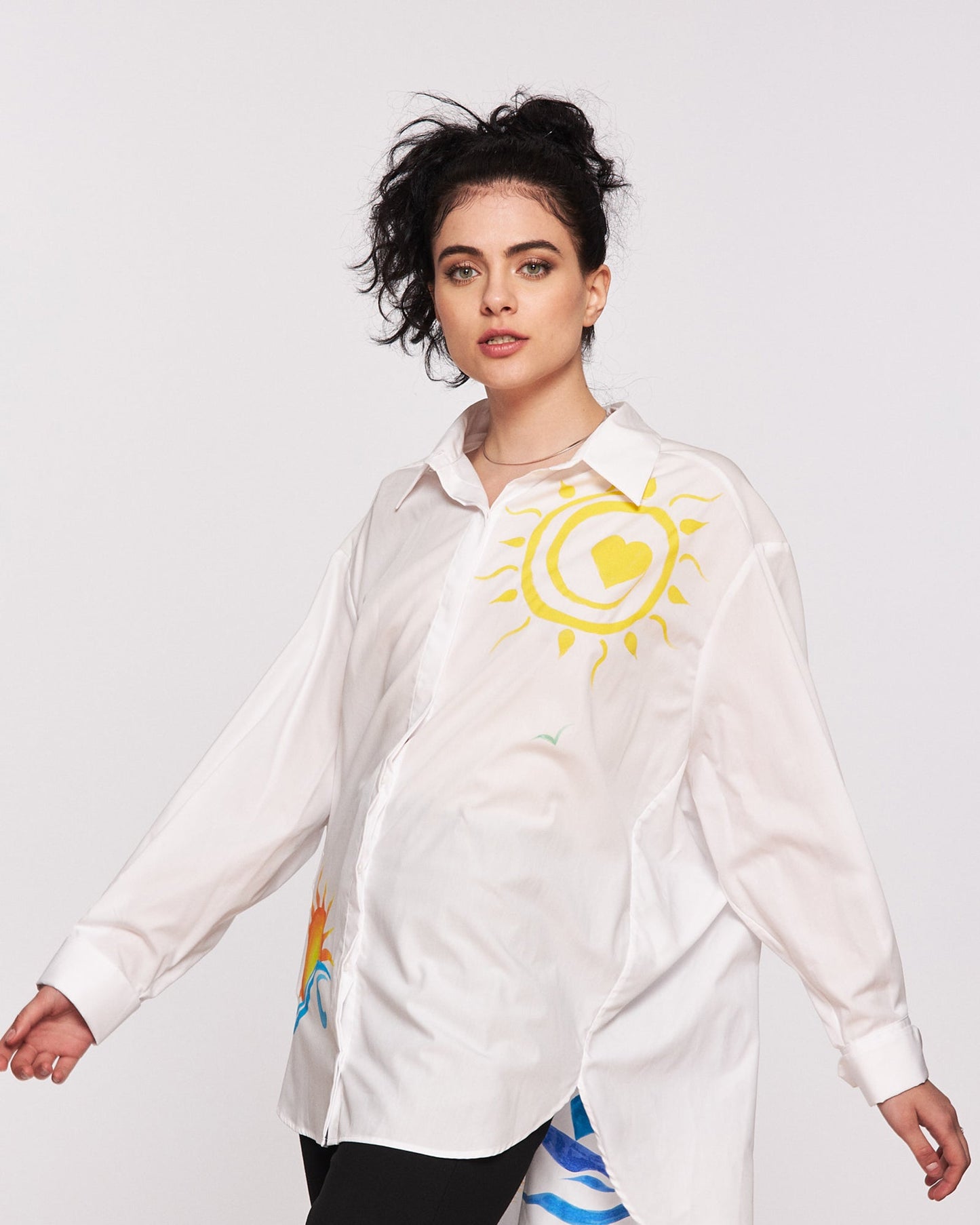 "Summertime" hand painted shirt