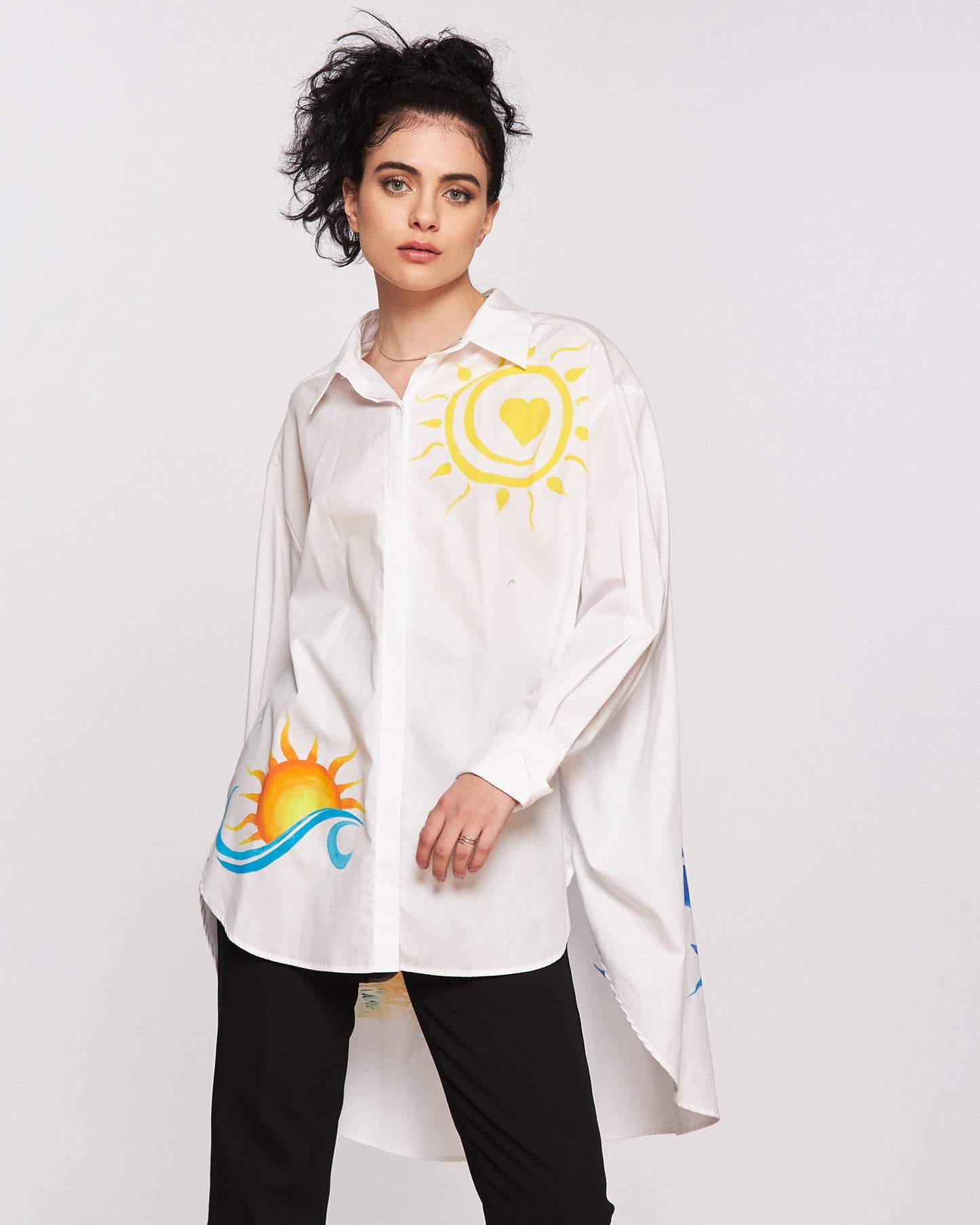 "Summertime" hand painted shirt