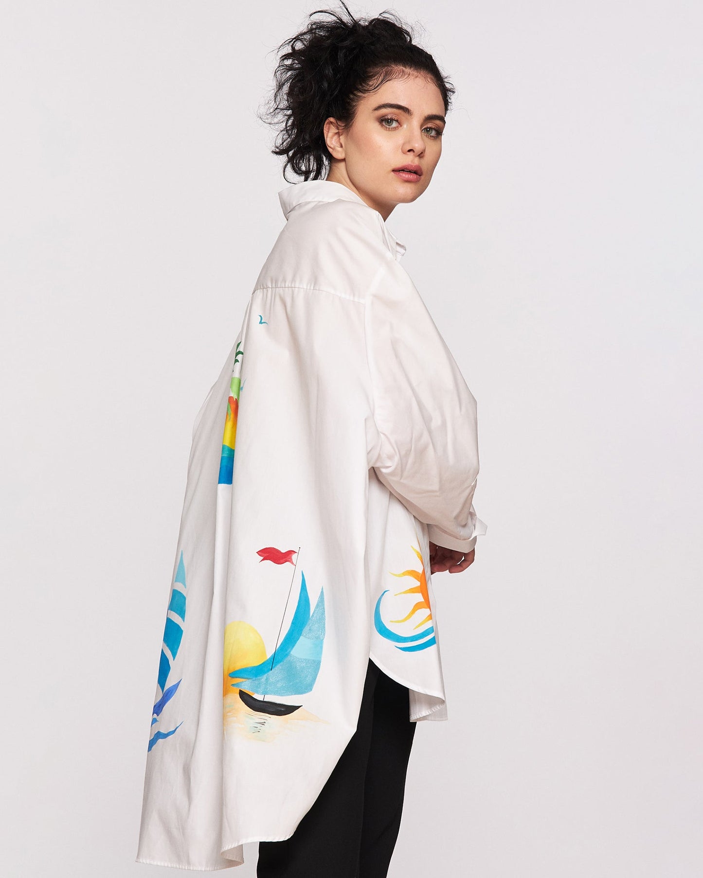 "Summertime" hand painted shirt