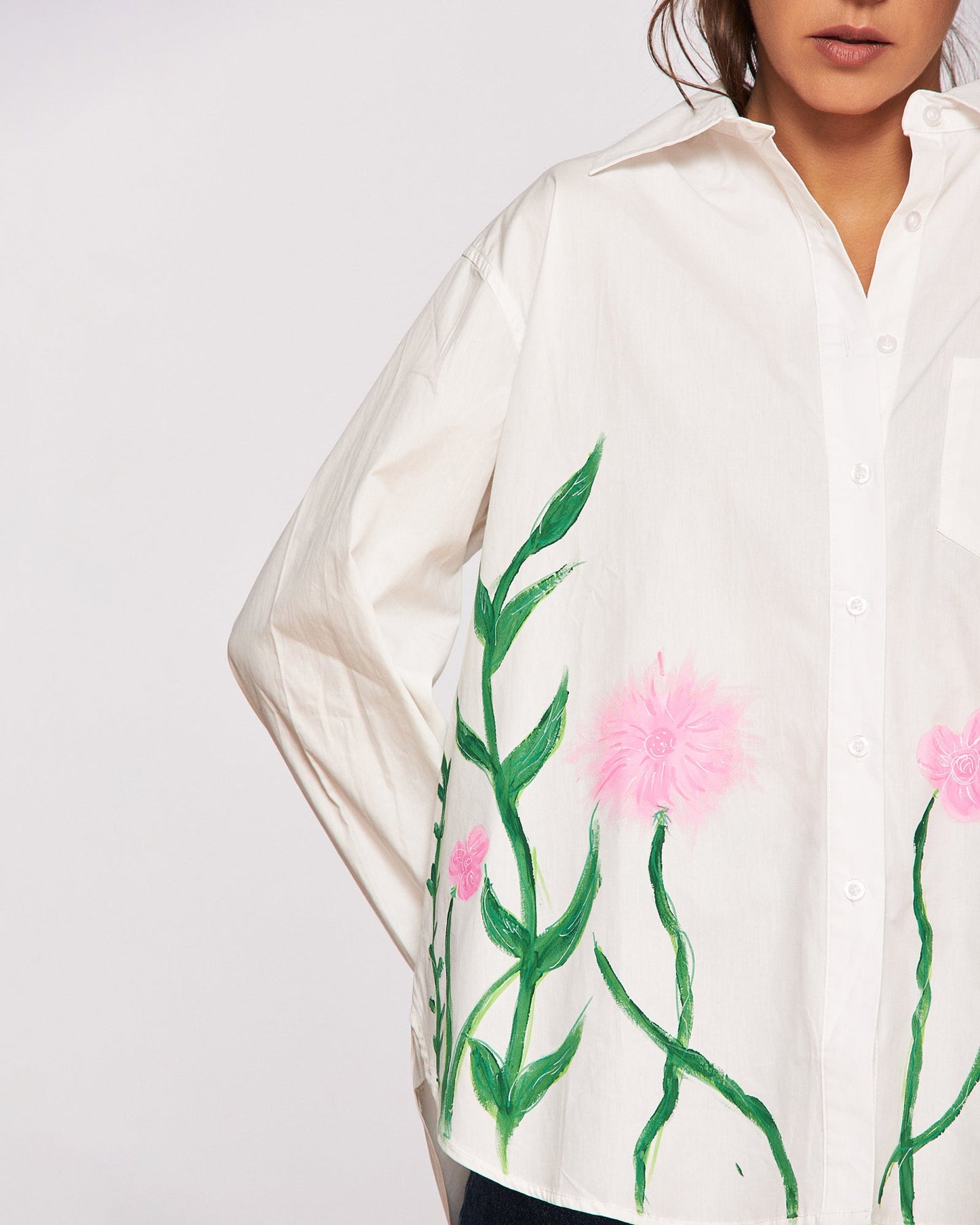 "Flower Dance" Hand Painted Women's Shirt