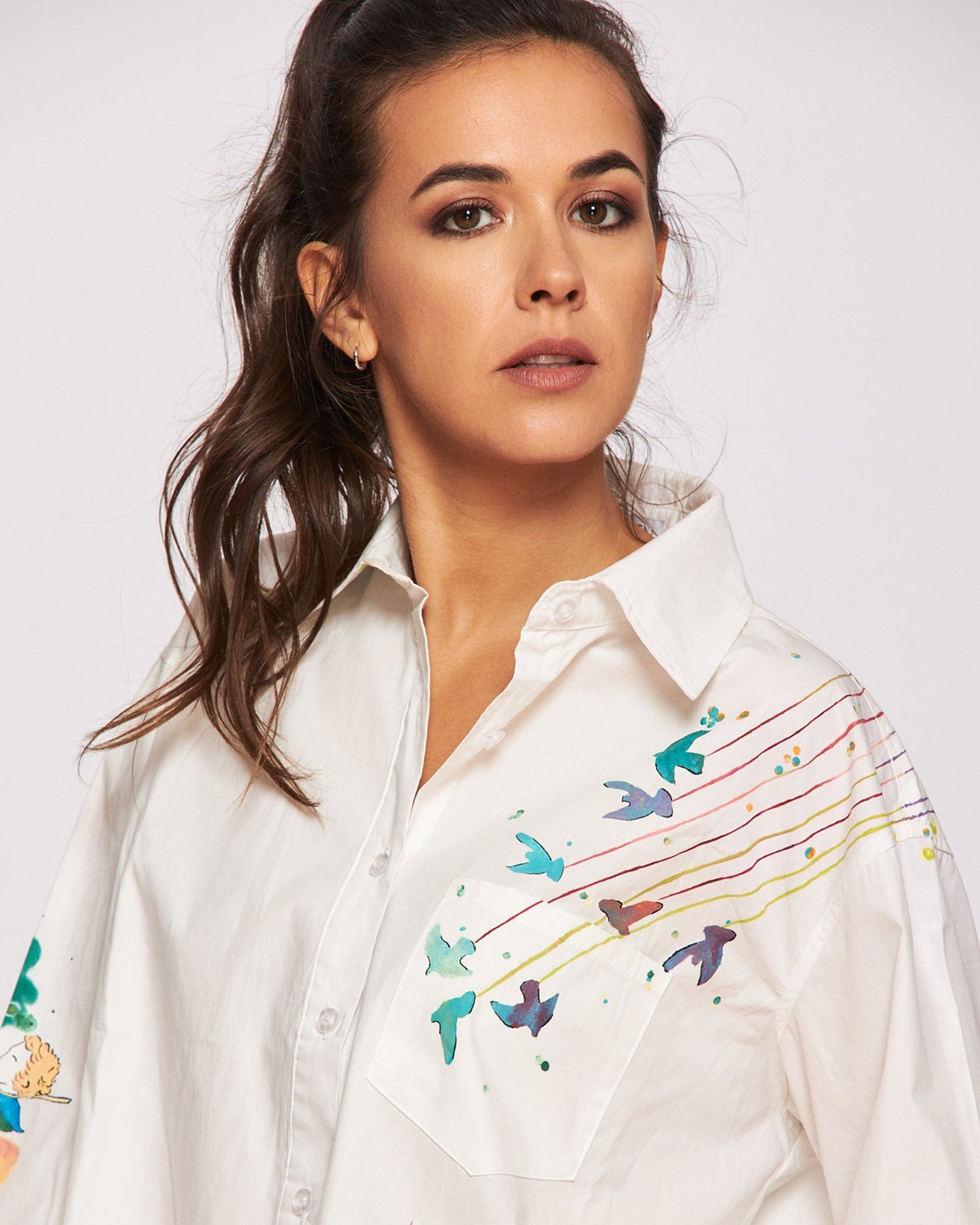 "Le Petit Prince 2.0" hand painted women's shirt