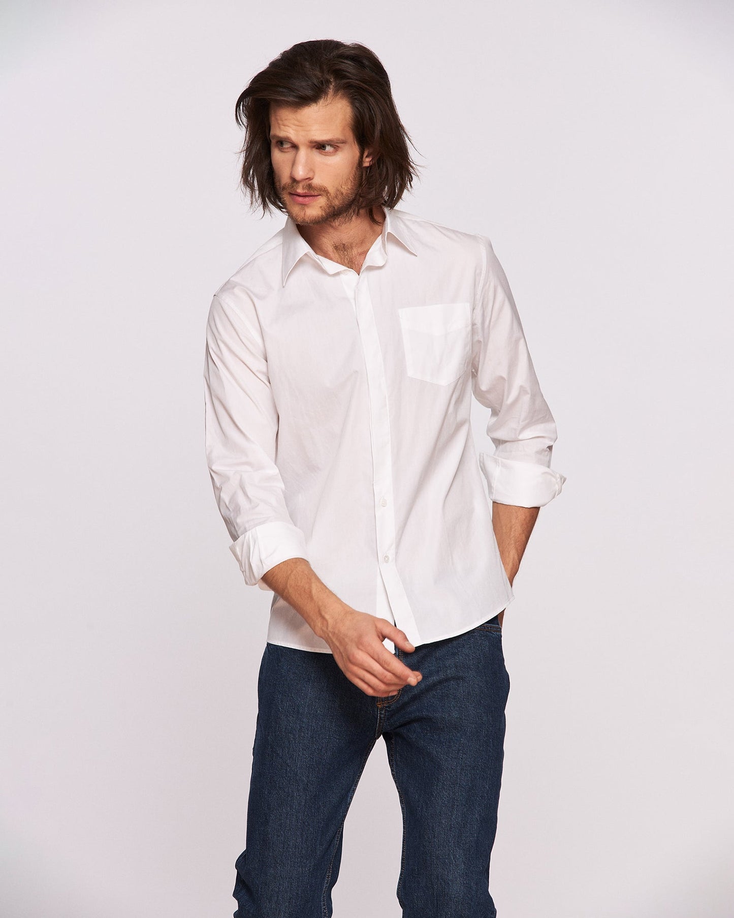 Cămașa bărbați pictată manual ’’Postcard’’