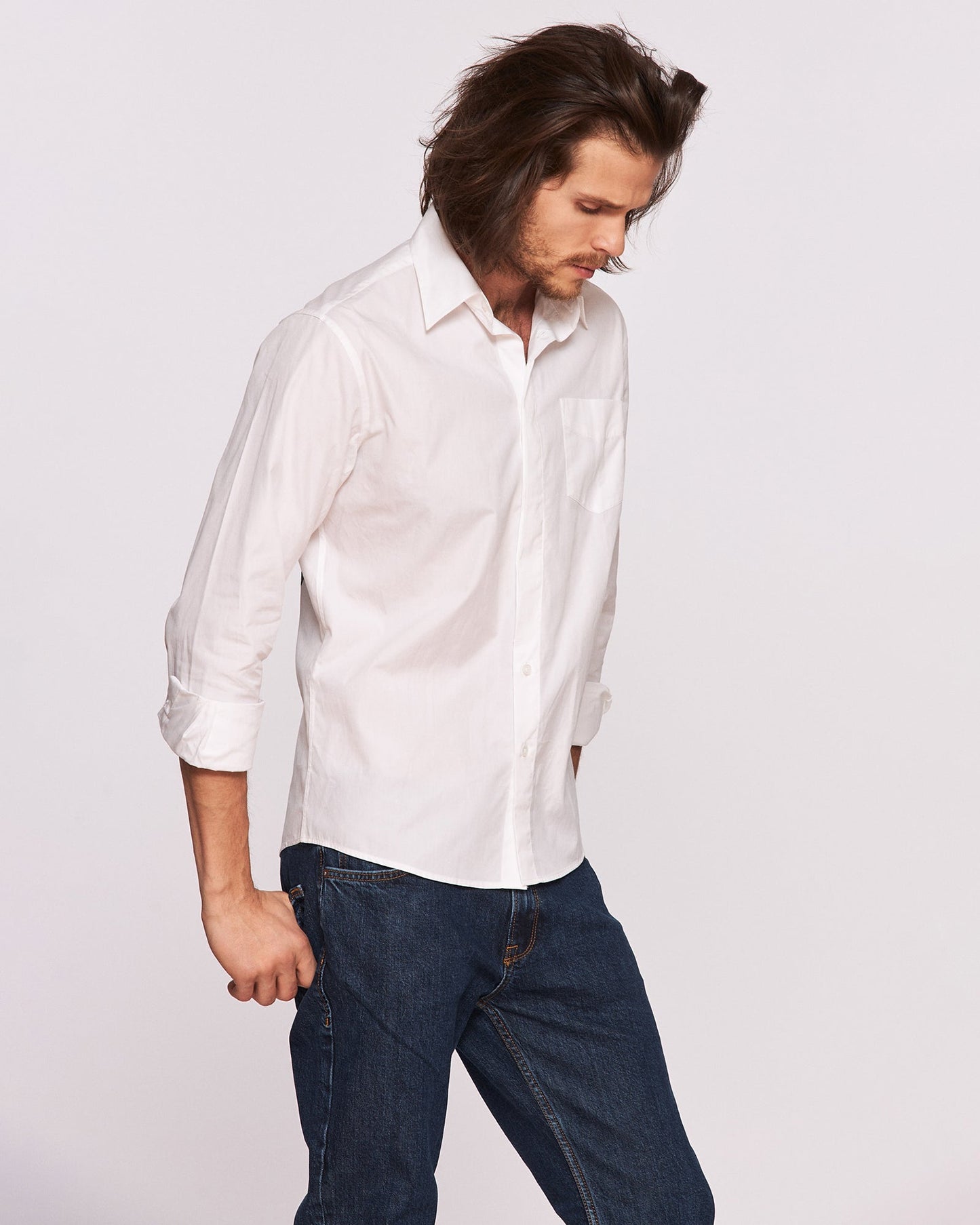 Cămașa bărbați pictată manual ’’Postcard’’