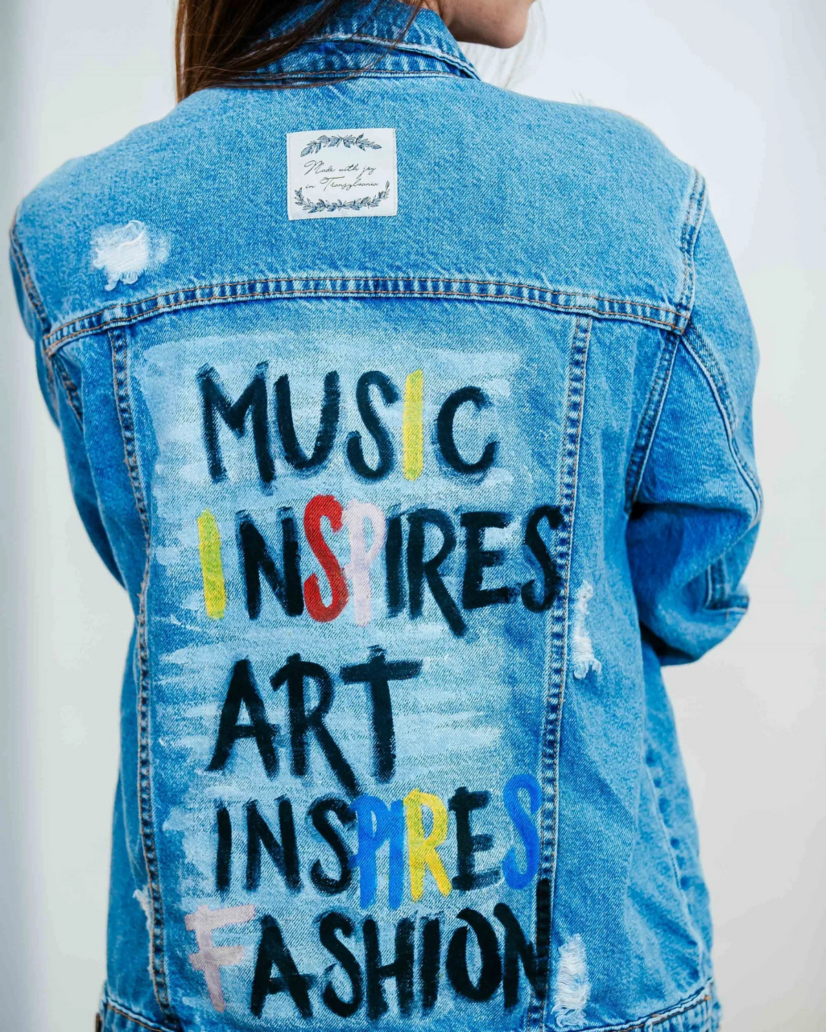 Personalized Message &quot;Music Inspires&quot; Denim Jacket
