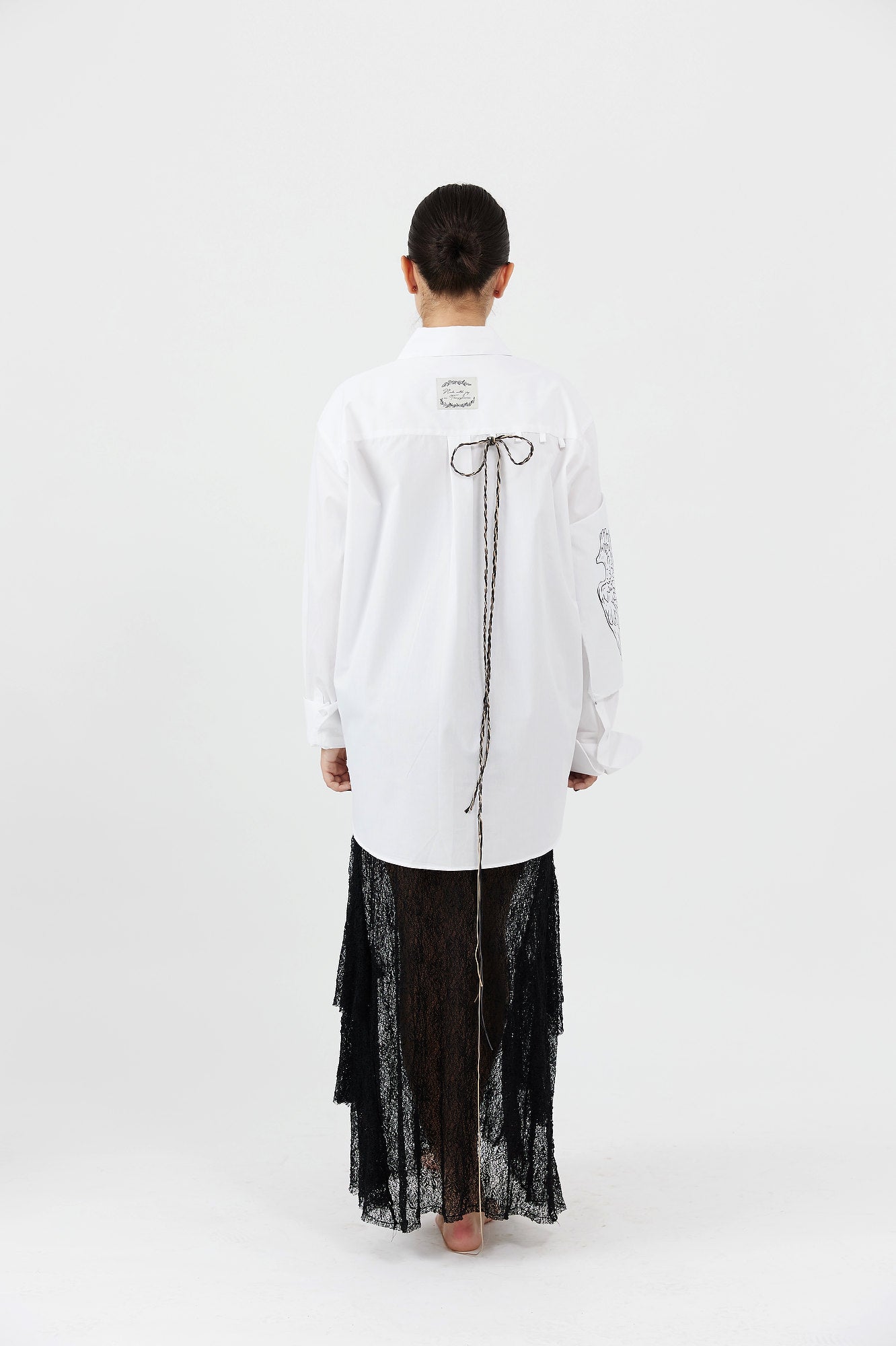 Cămașă damă oversized cu patch-uri detașabile și accesorii "Wing"