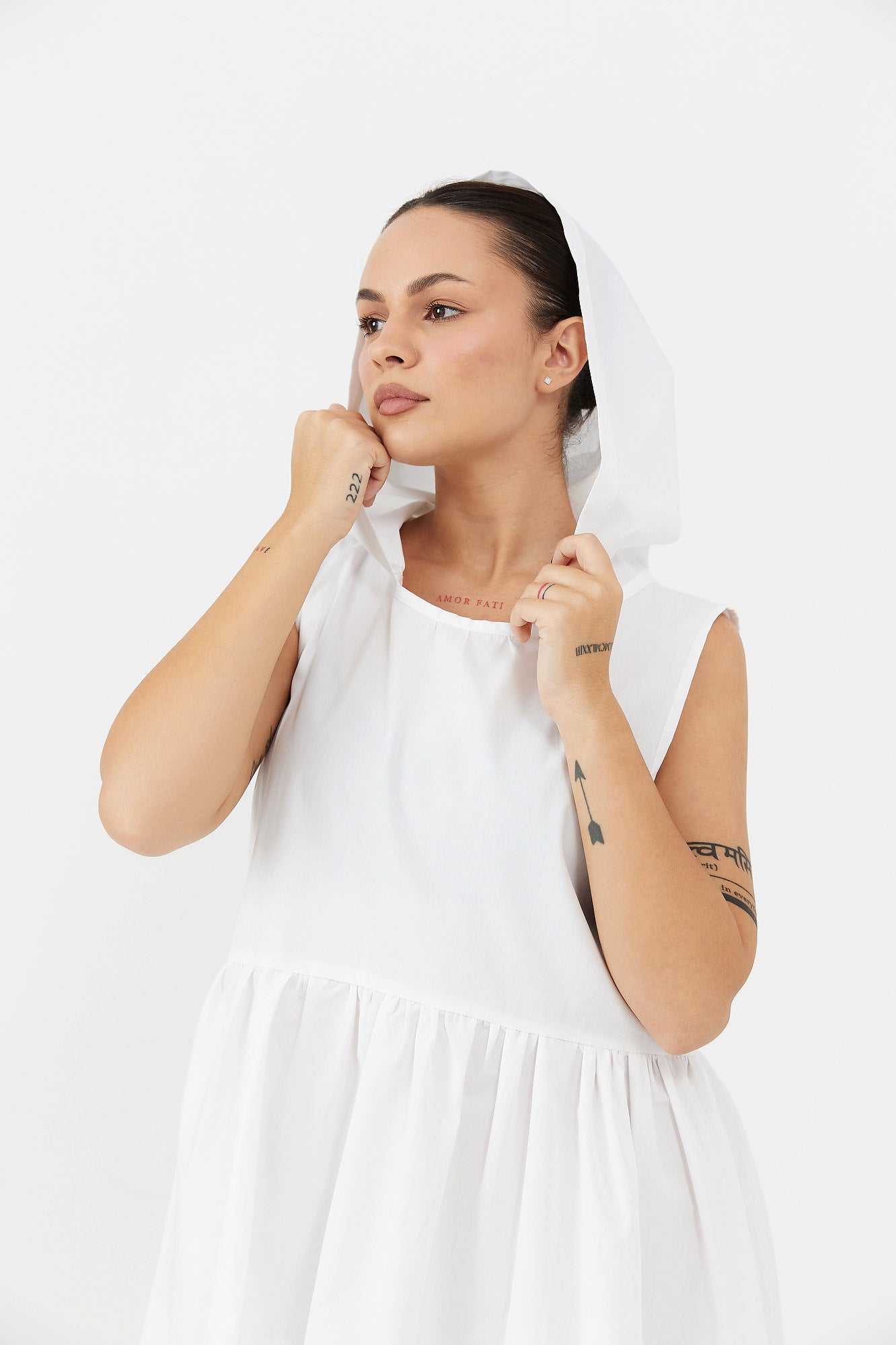 Rochie damă cu glugă "Undercover cotton cloud"