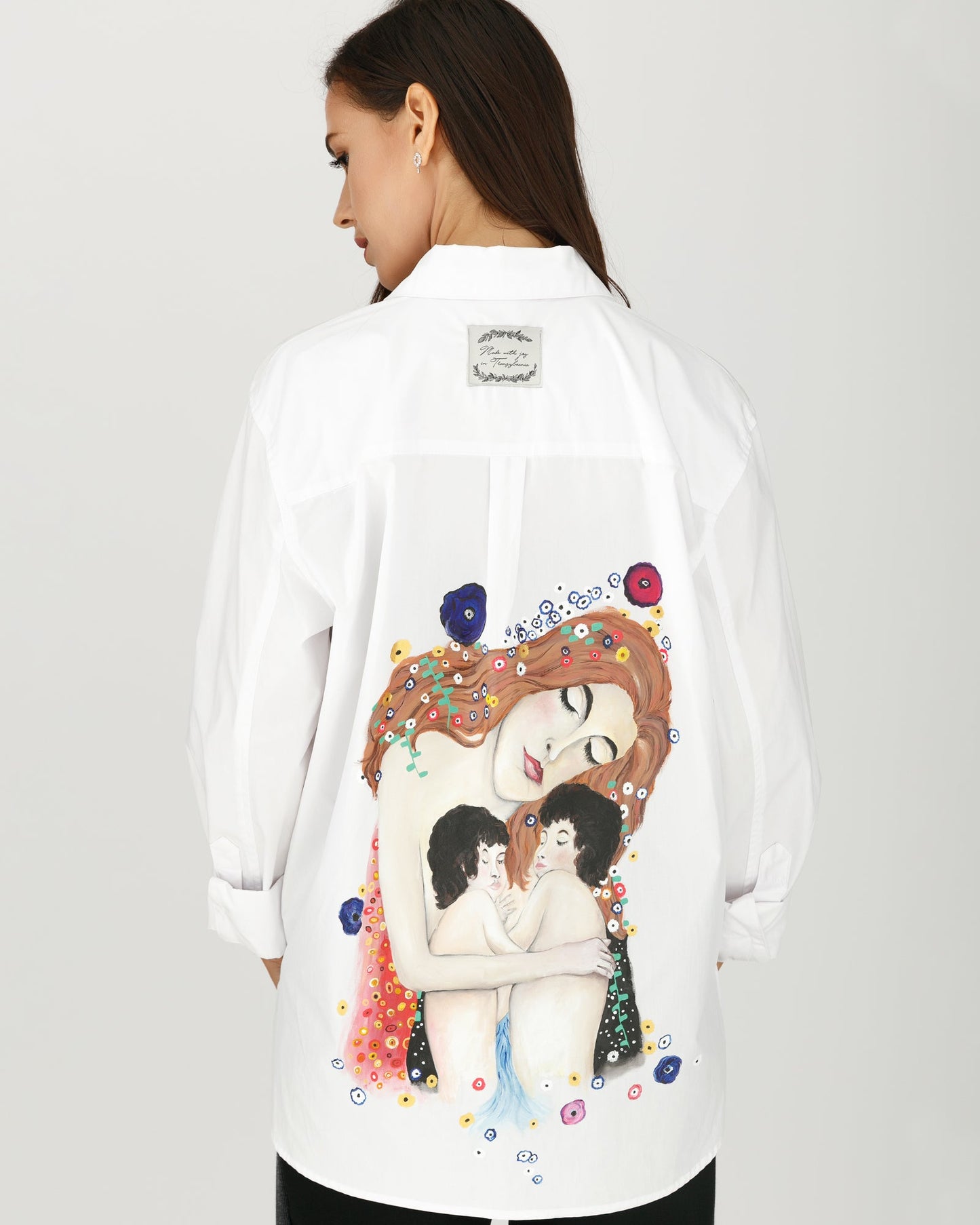 "Mother Love" hand painted women's shirt