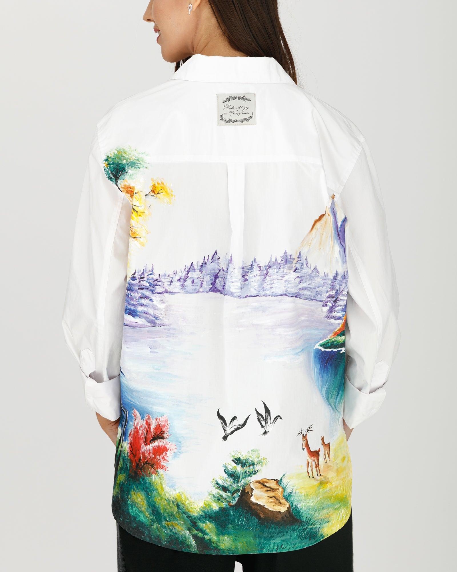 Women's hand-painted shirt "Nature feelings"