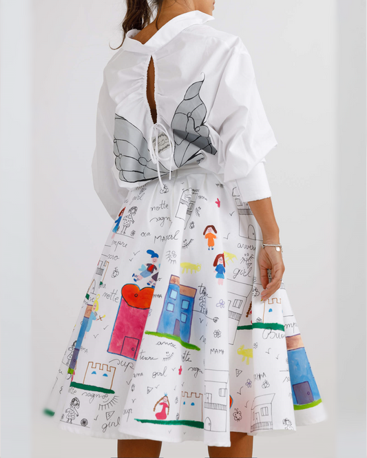 Women's open back shirt "Joy"