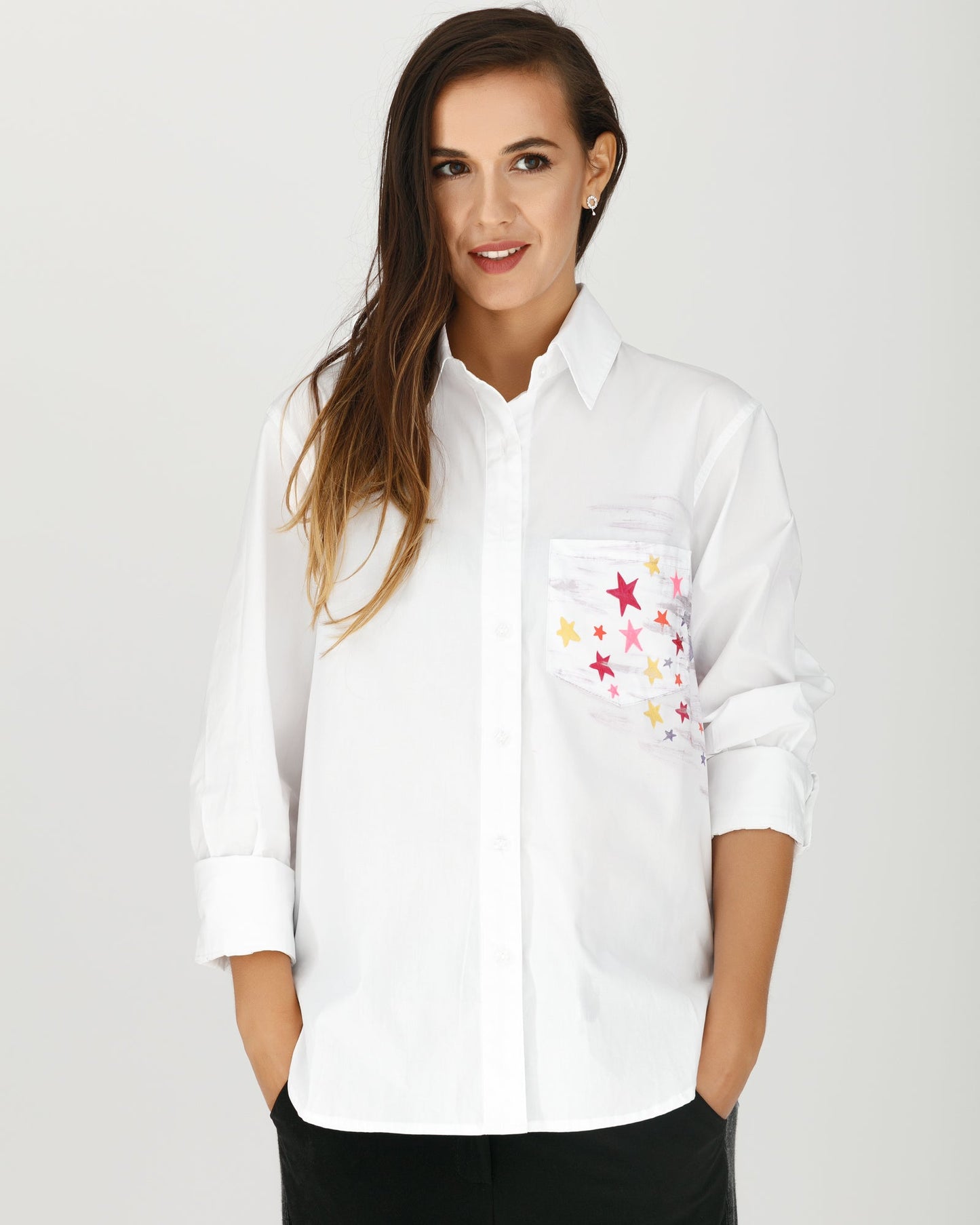 Hand painted ladies shirt "She believed"