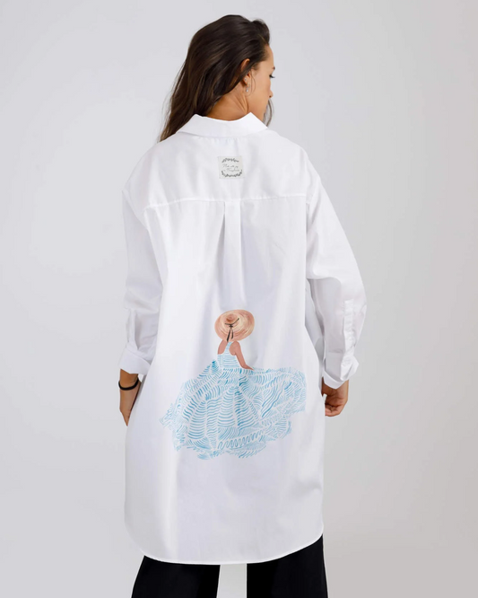 Women's open back shirt "Joy"