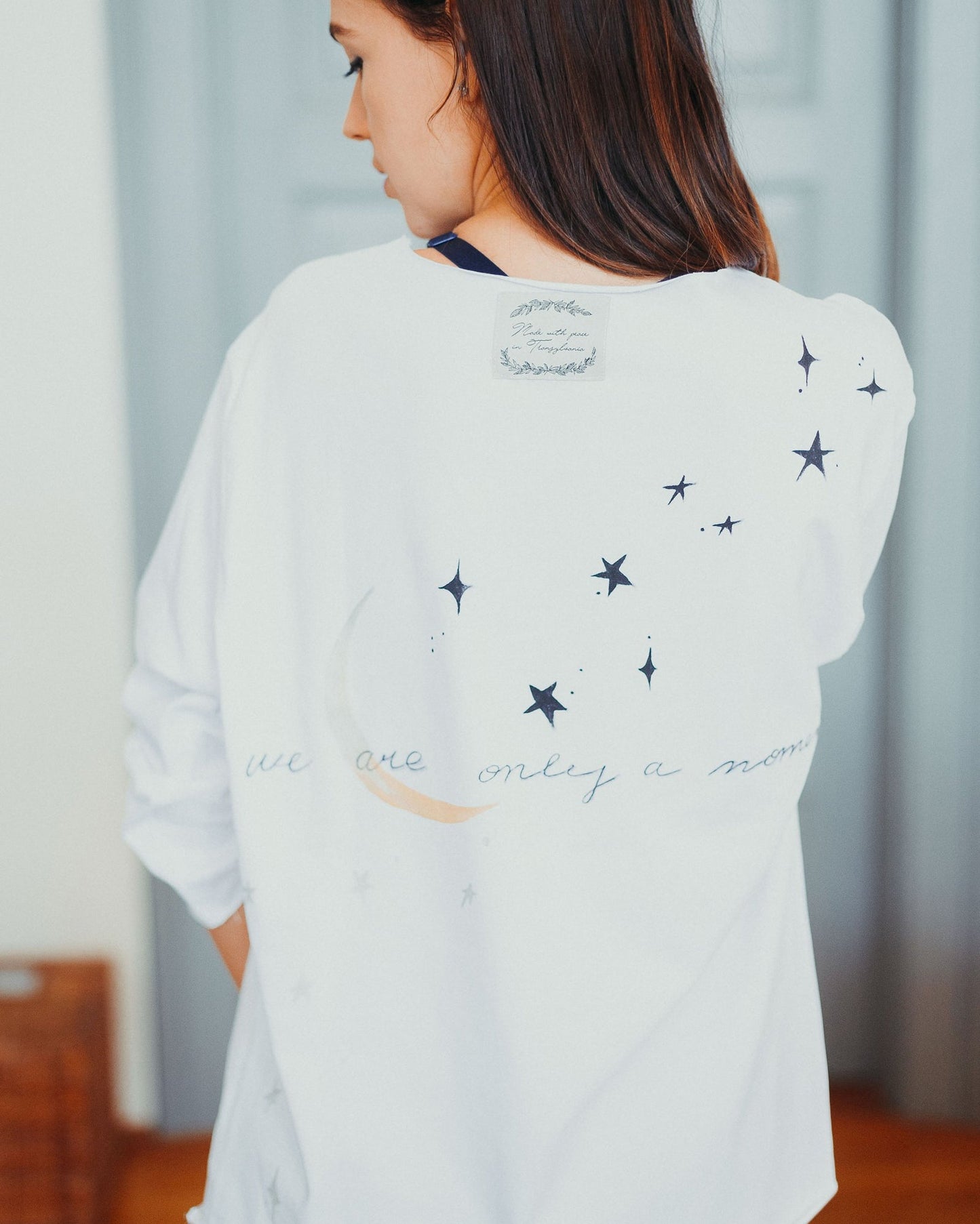 Casual sweatshirt "You are only a moment"