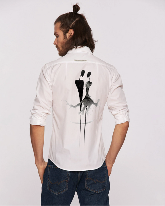 Cămașă bărbați pictată manual ”The last dance”