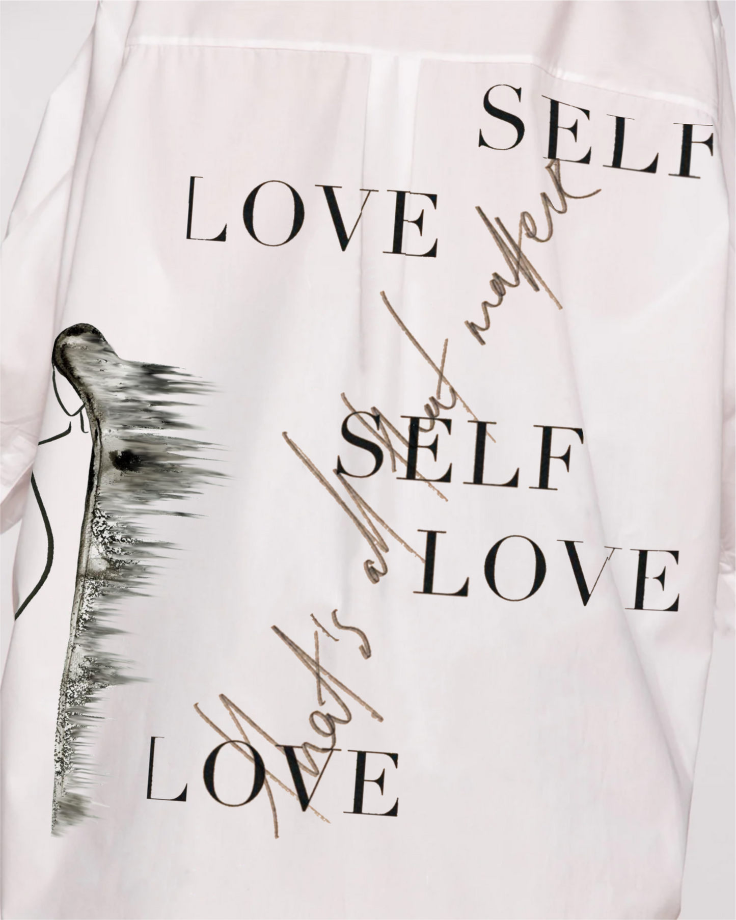 Cămașă damă pictată manual ”Self love”