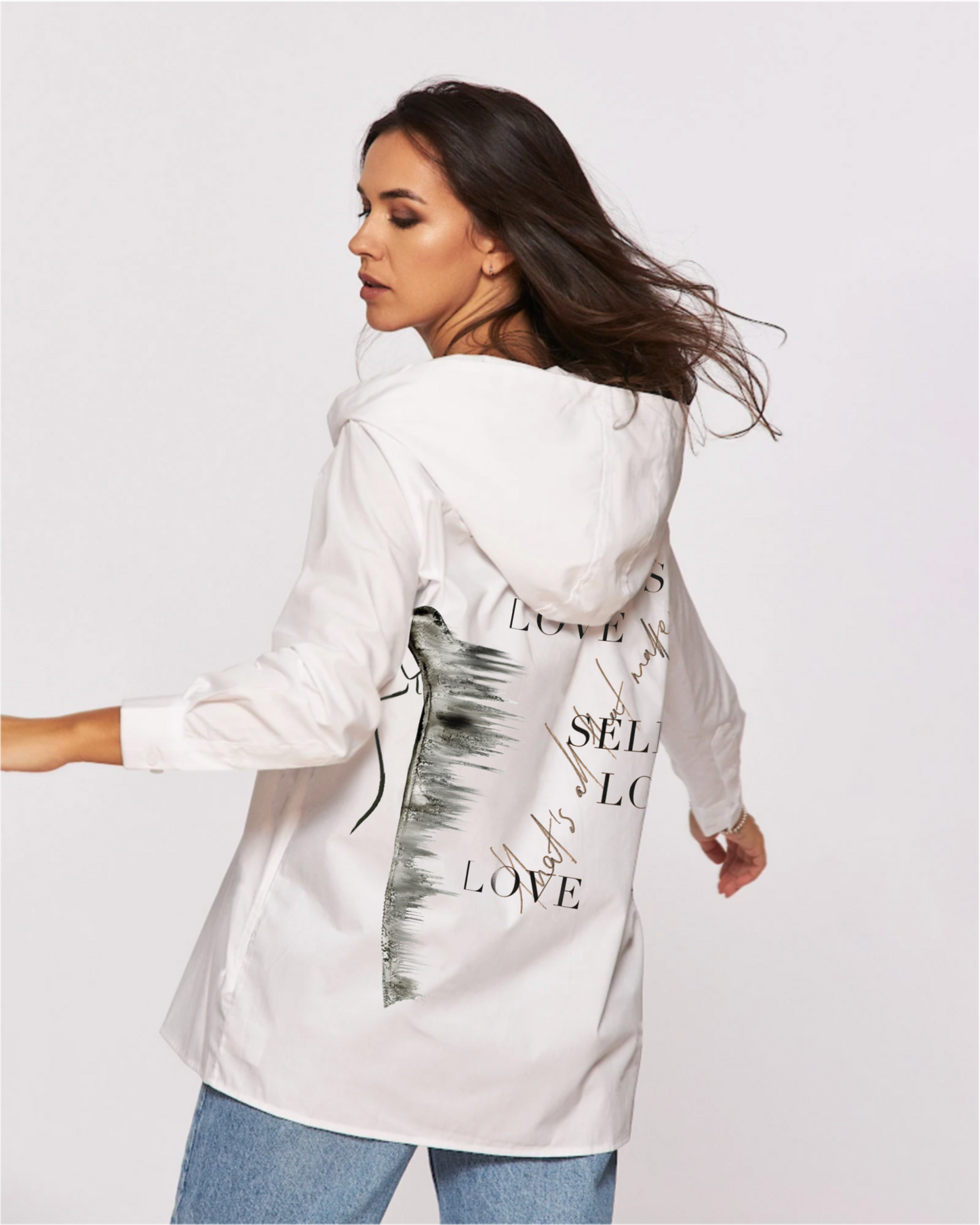 Cămașă cu glugă ”Loving myself”