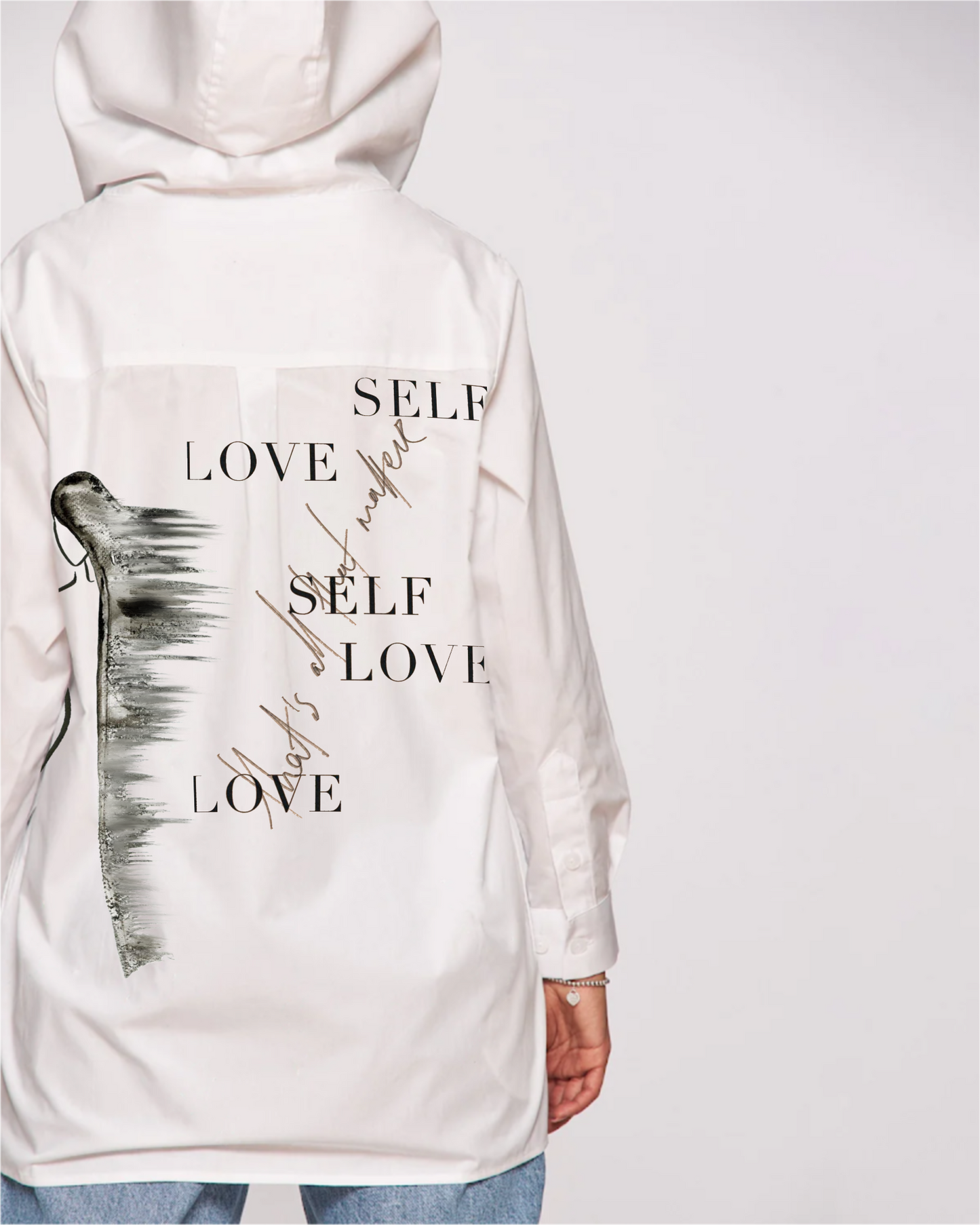 Cămașă cu glugă ”Loving myself”