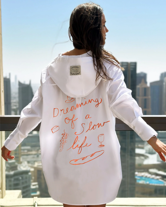 Cămașă cu glugă ”Slow life”