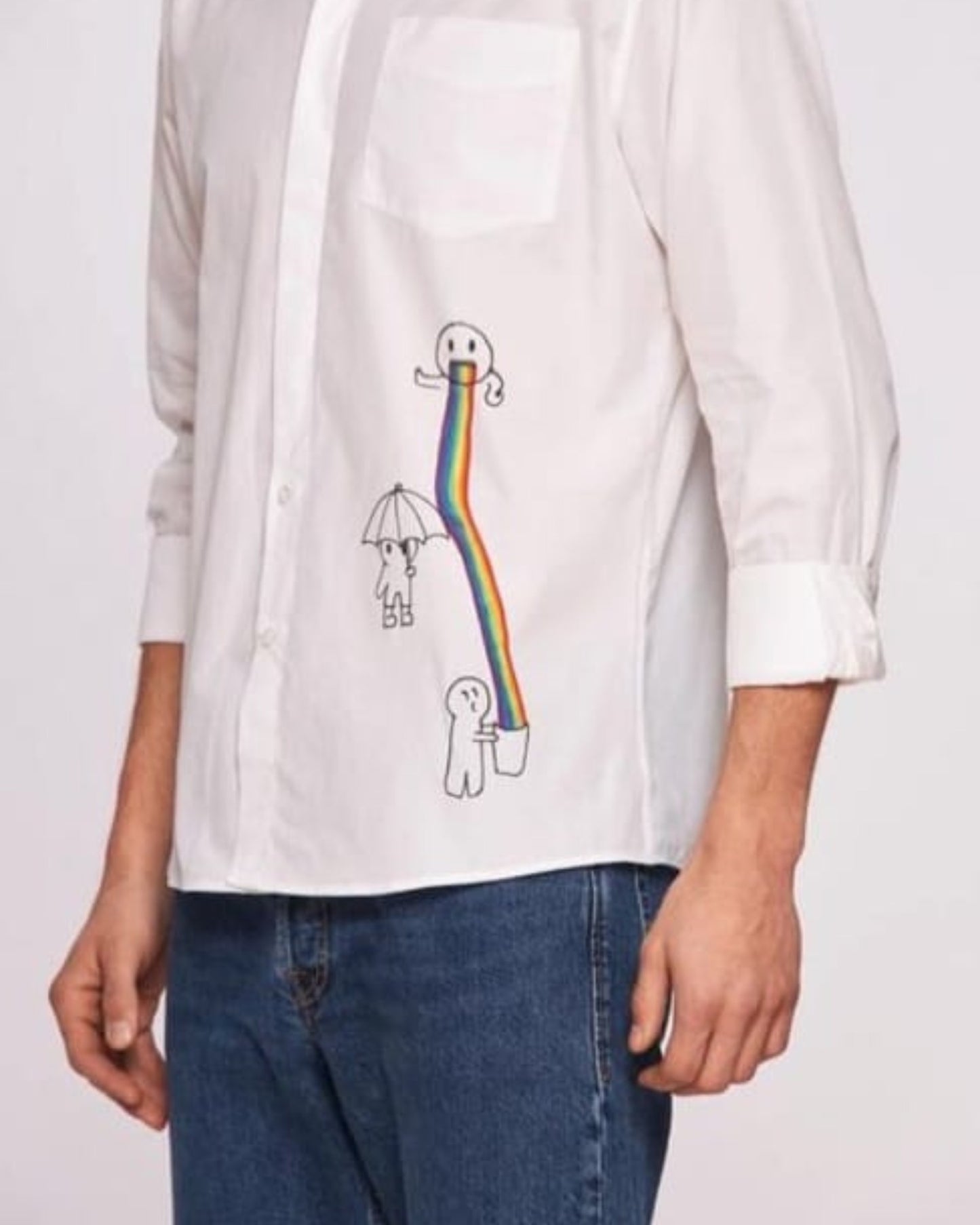 Cămașă bărbați pictată manual ”Friends”