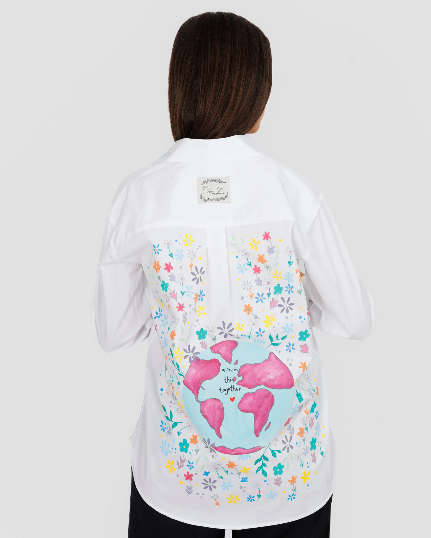 Cămașă damă oversized "Wonderful World"