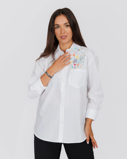 Cămașă damă oversized "Wonderful World"