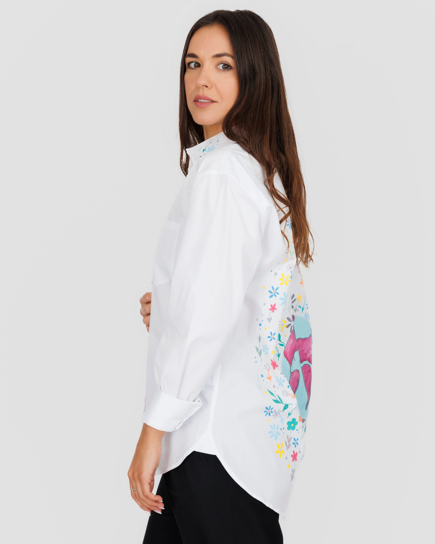 Cămașă damă oversized "Wonderful World"