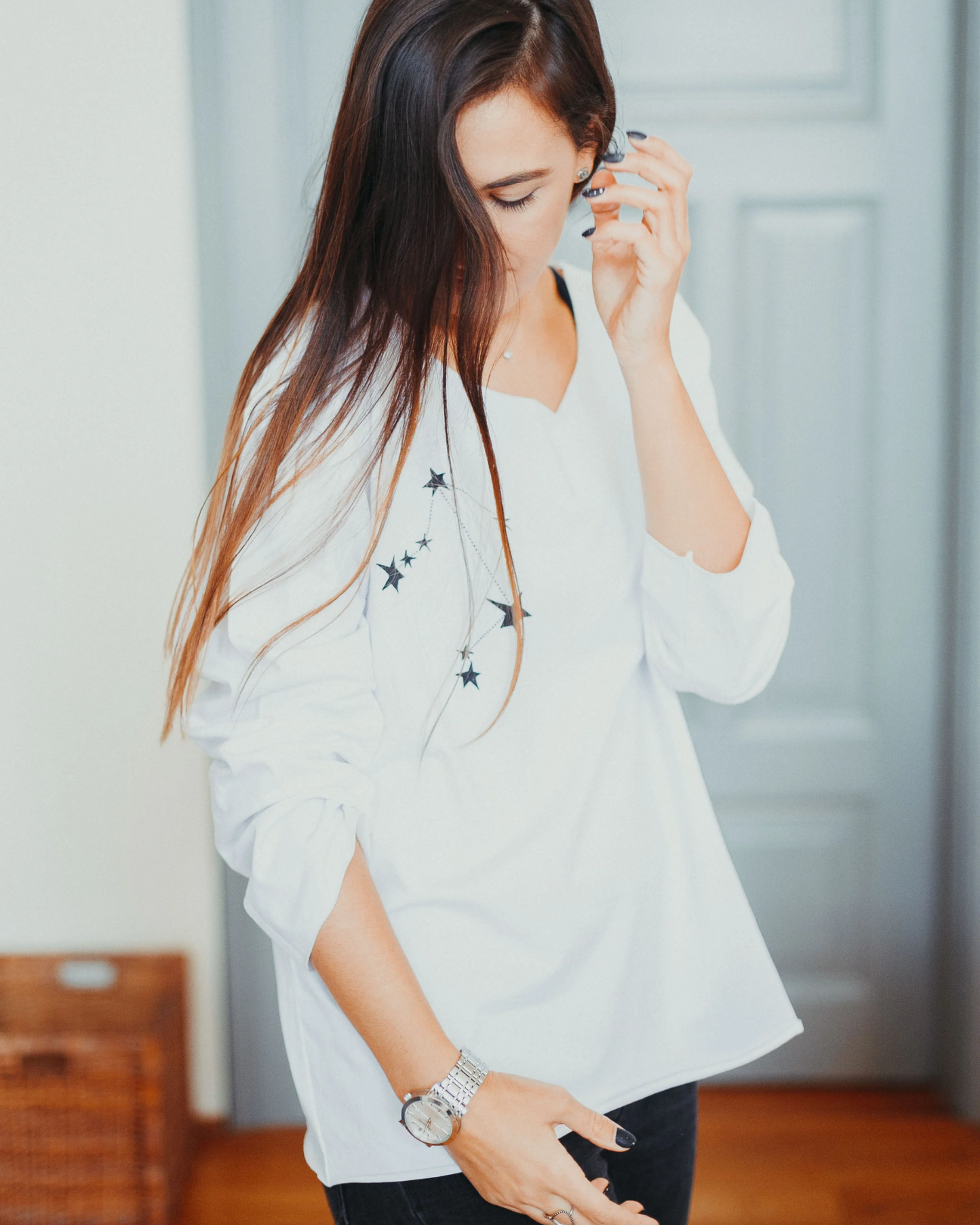 Casual sweatshirt "You are only a moment"