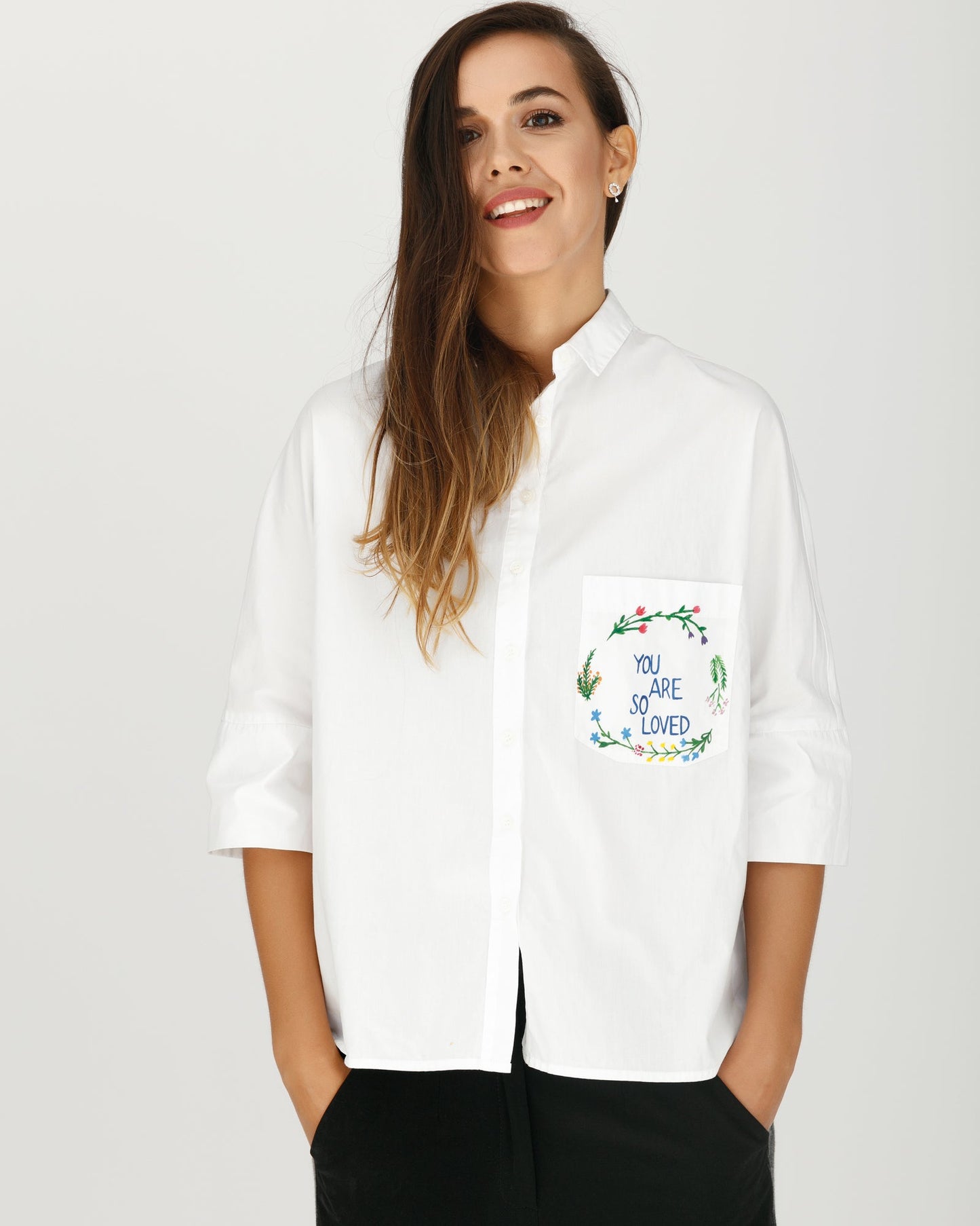 "You are so loved" hand painted women's shirt